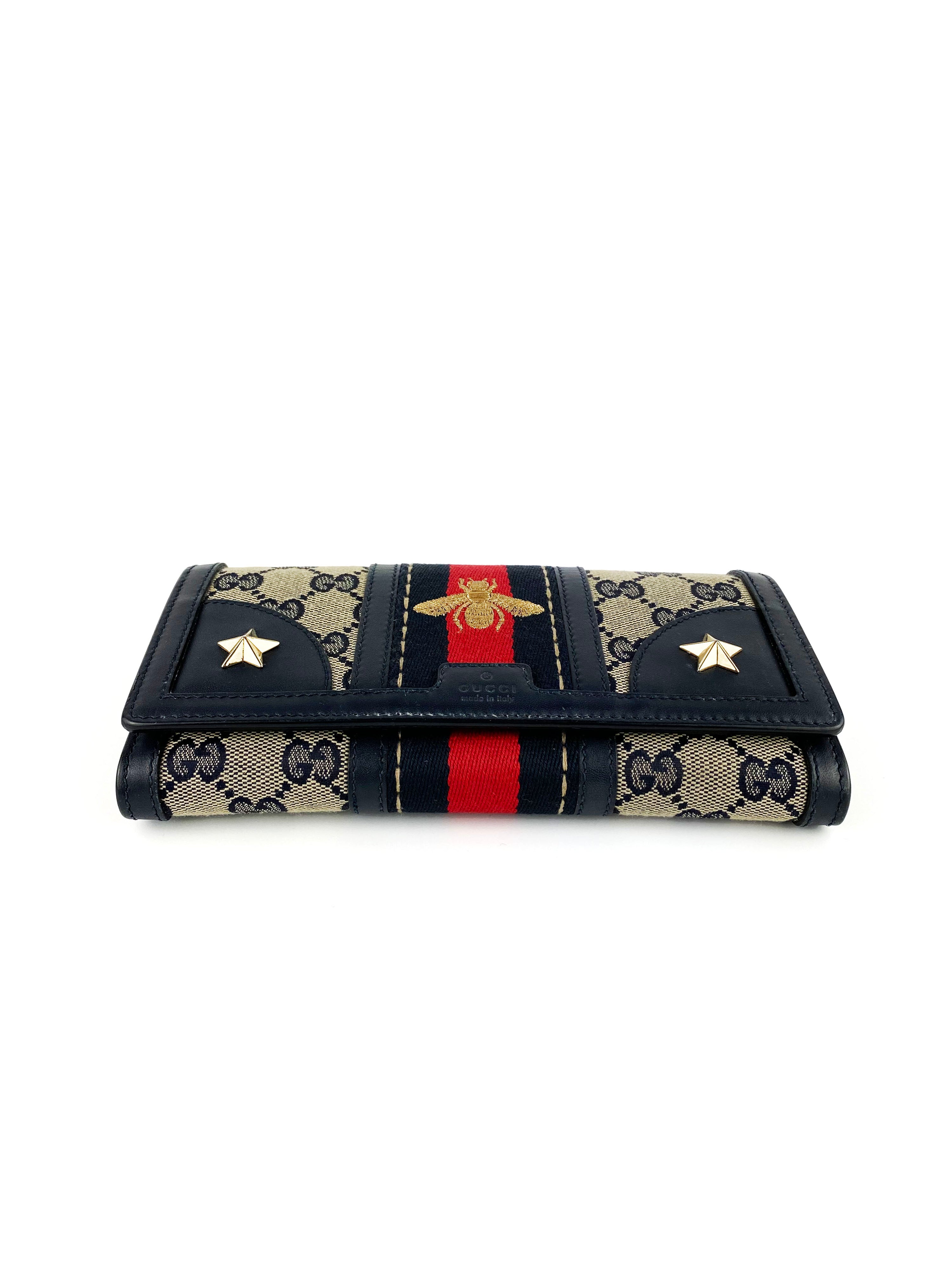 Gucci Monogram Rania Bee Wallet