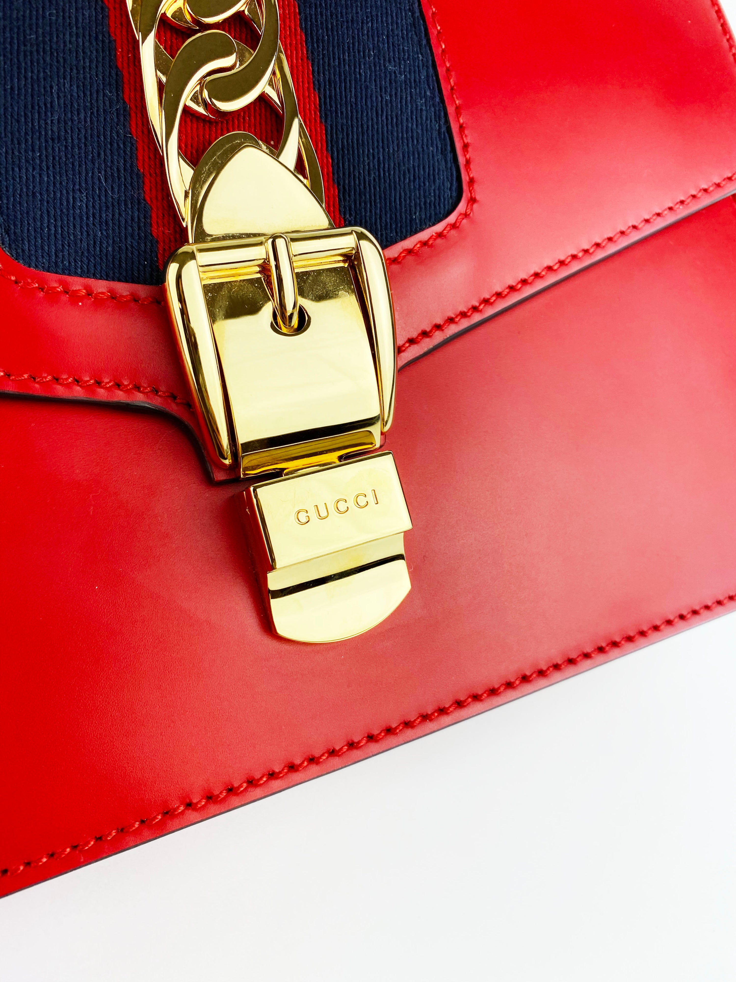 Gucci Sylvie Small Red Crossbody Bag