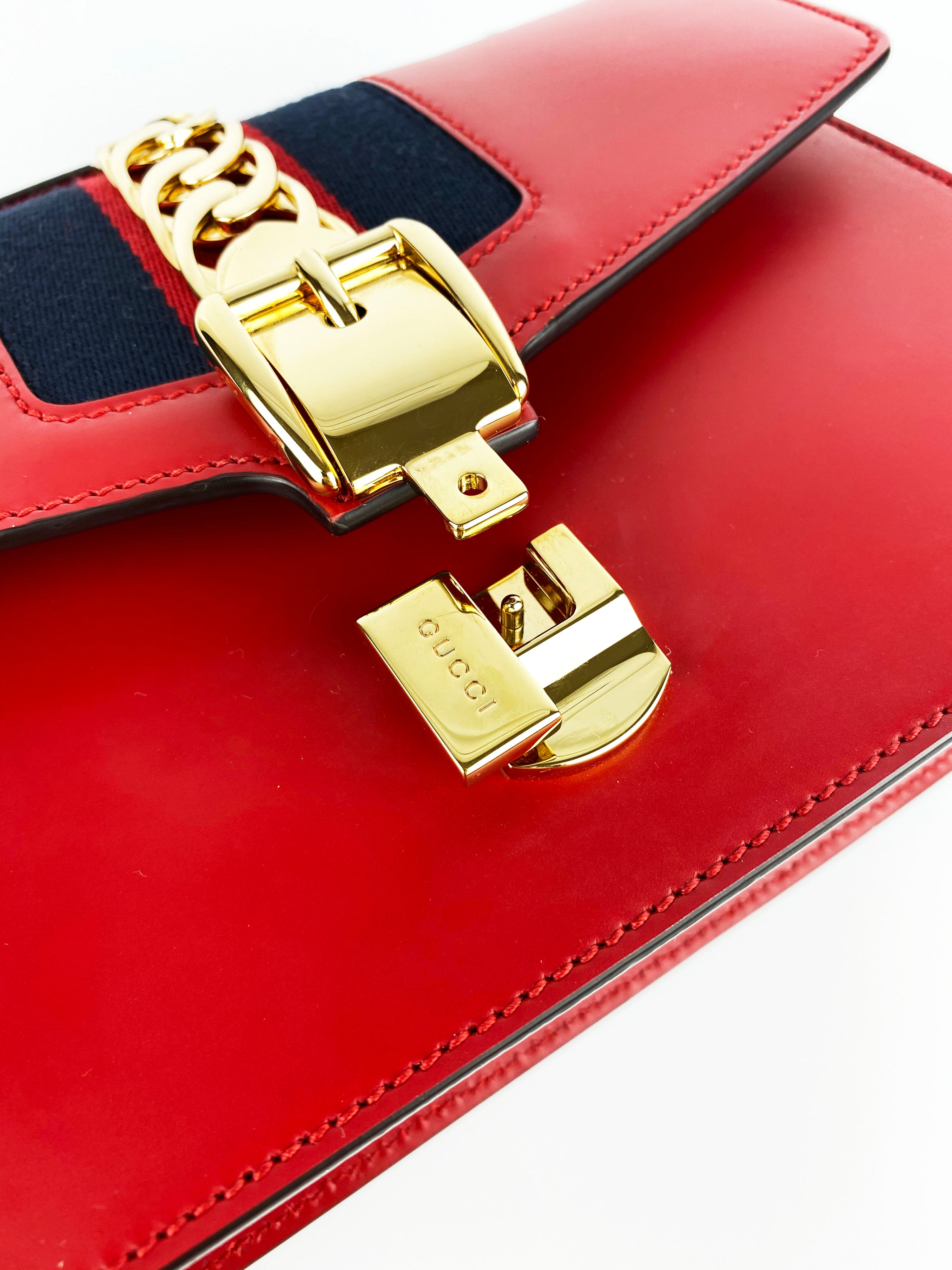 Gucci Sylvie Small Red Crossbody Bag