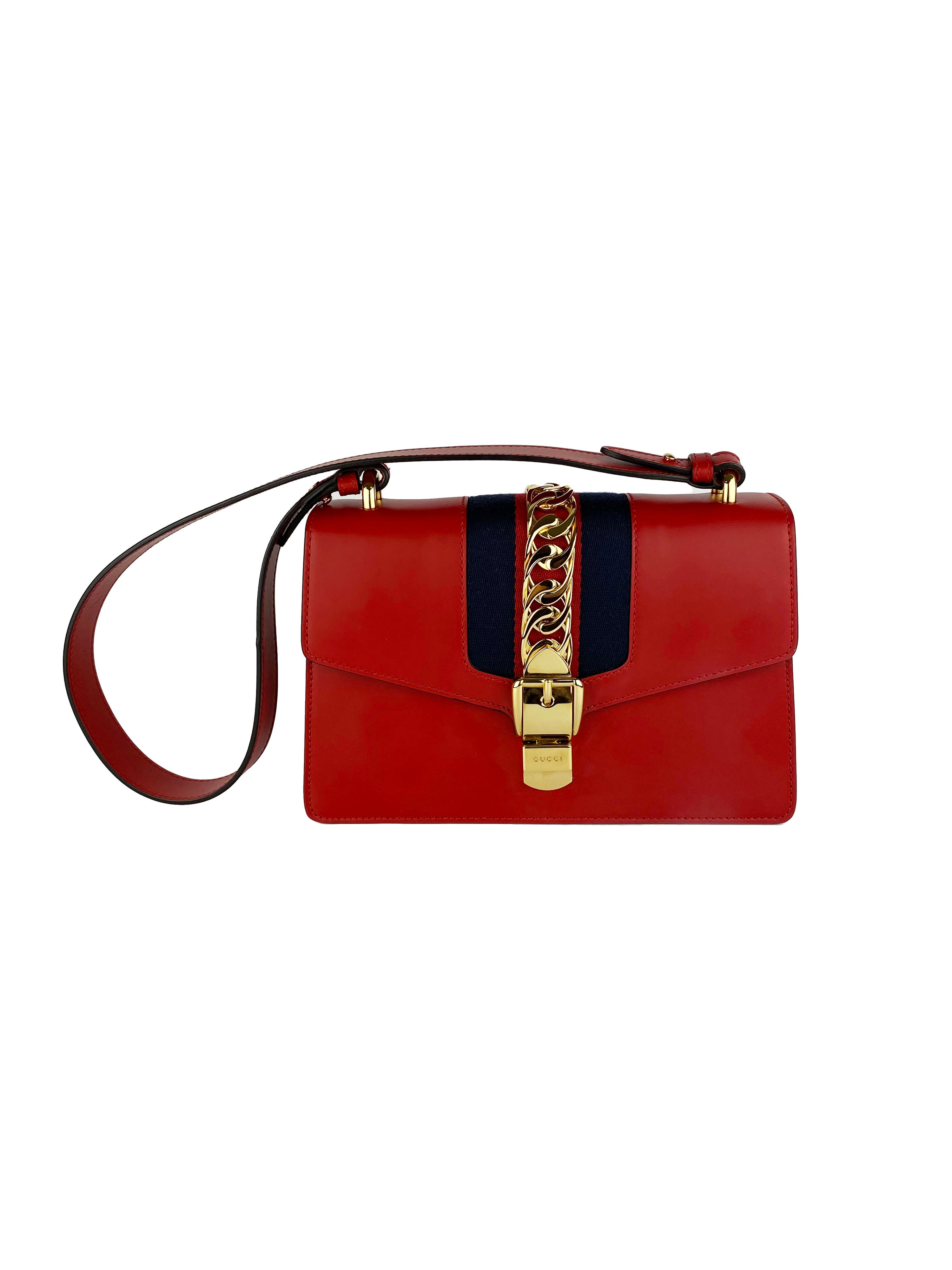 Gucci Sylvie Small Red Crossbody Bag