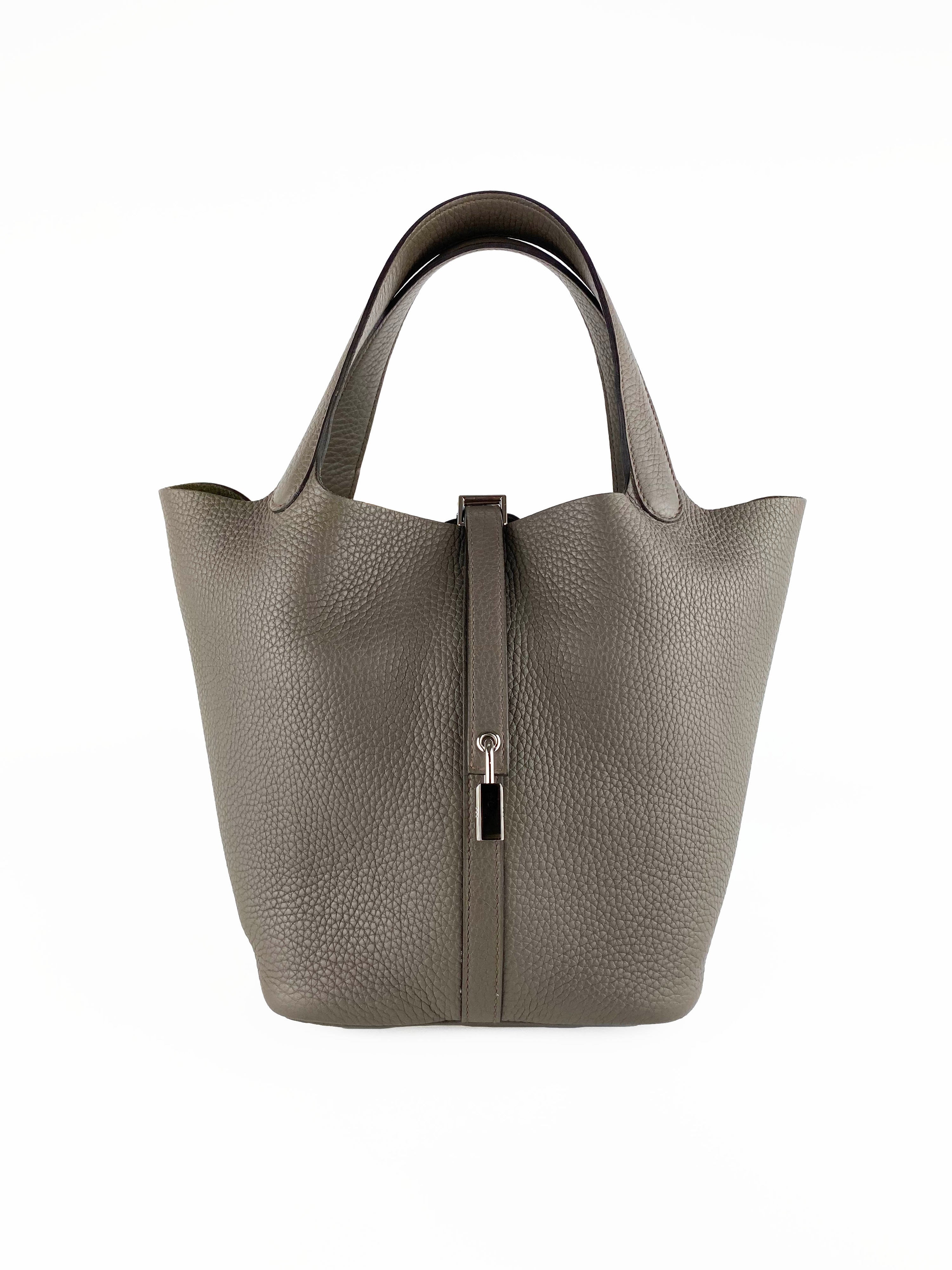 Hermes Etoupe Picotin 22 Bag