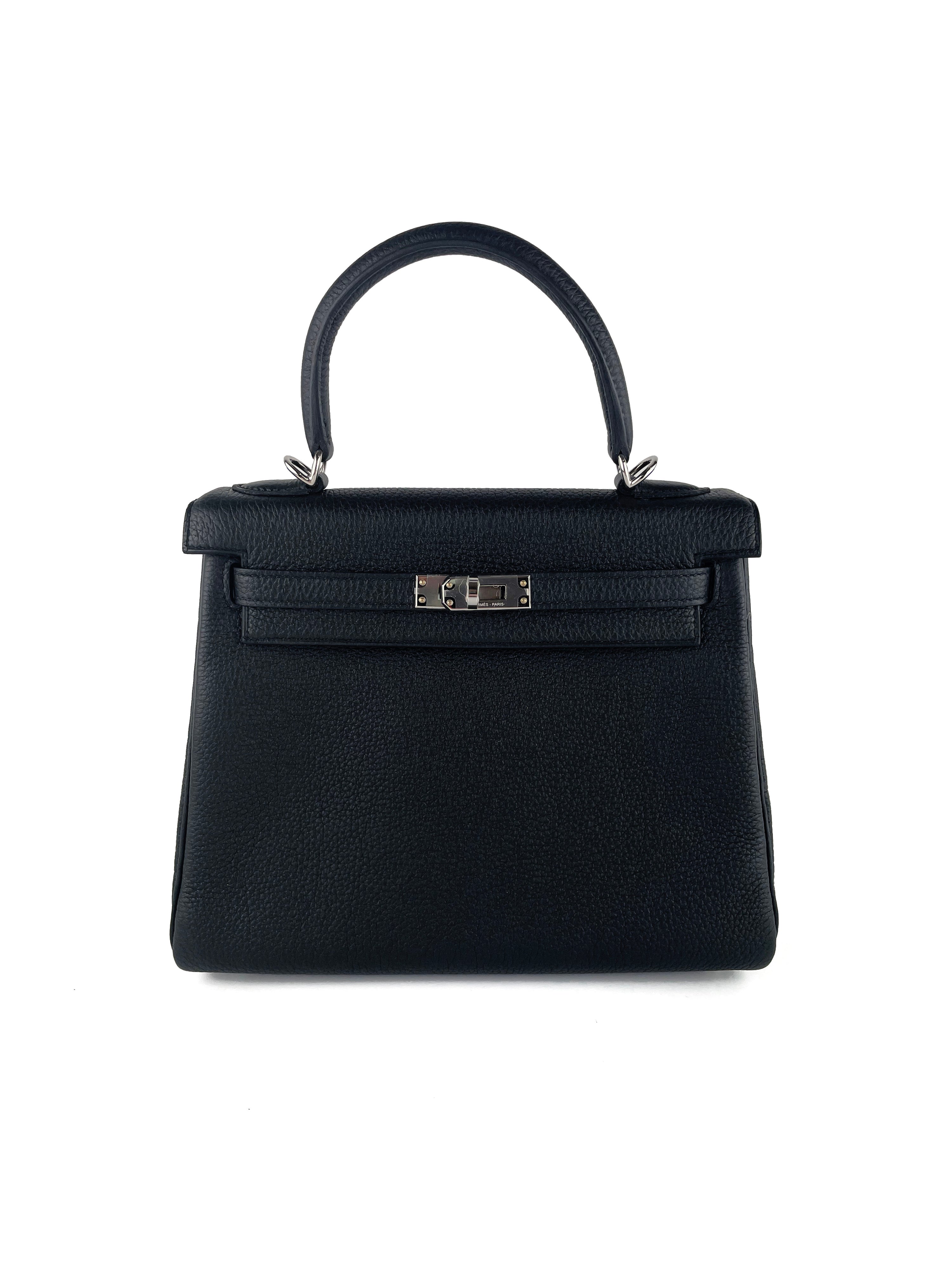 Hermes Black Kelly 25 PHW