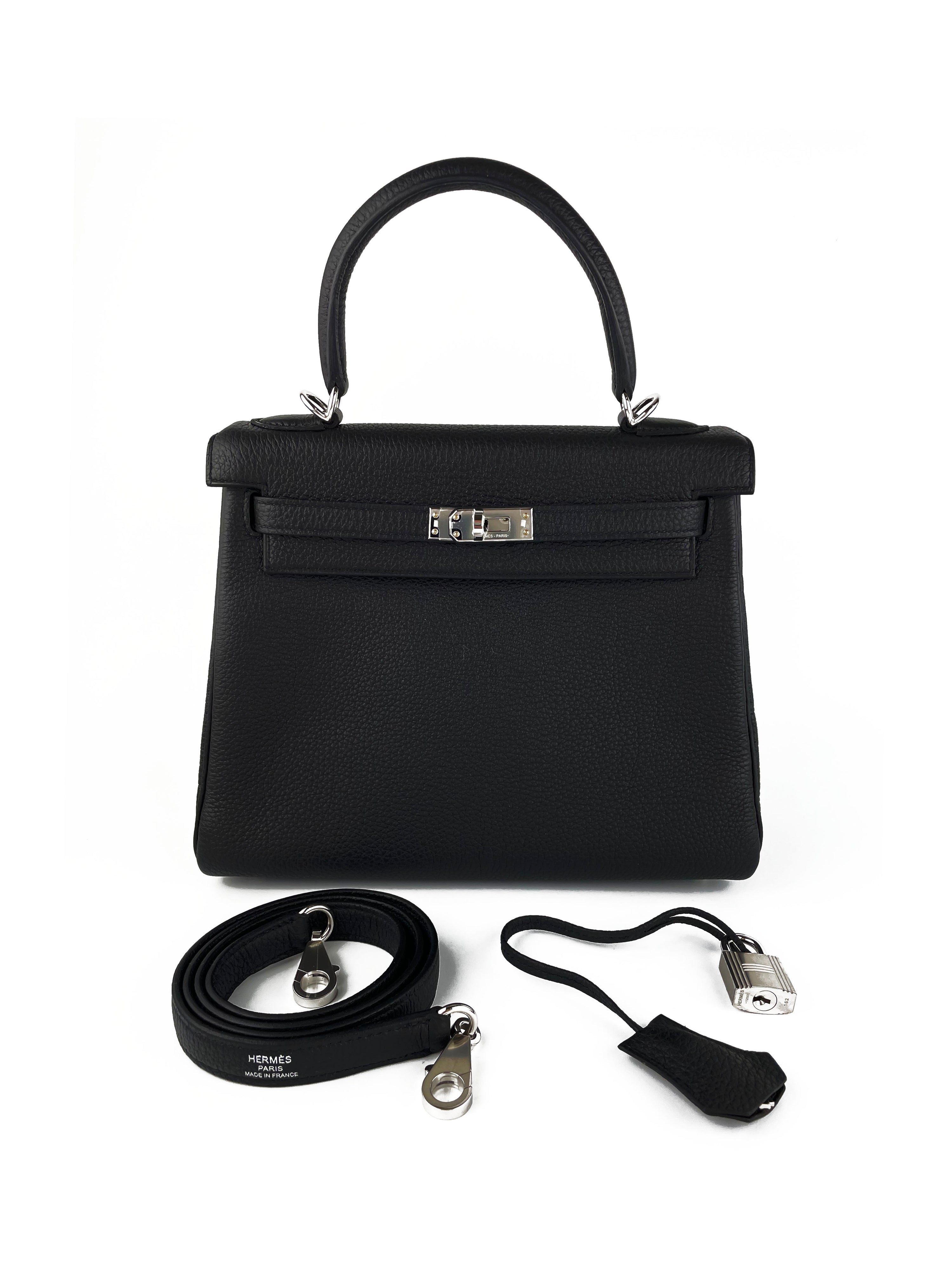 Hermes Black Kelly 25 PHW