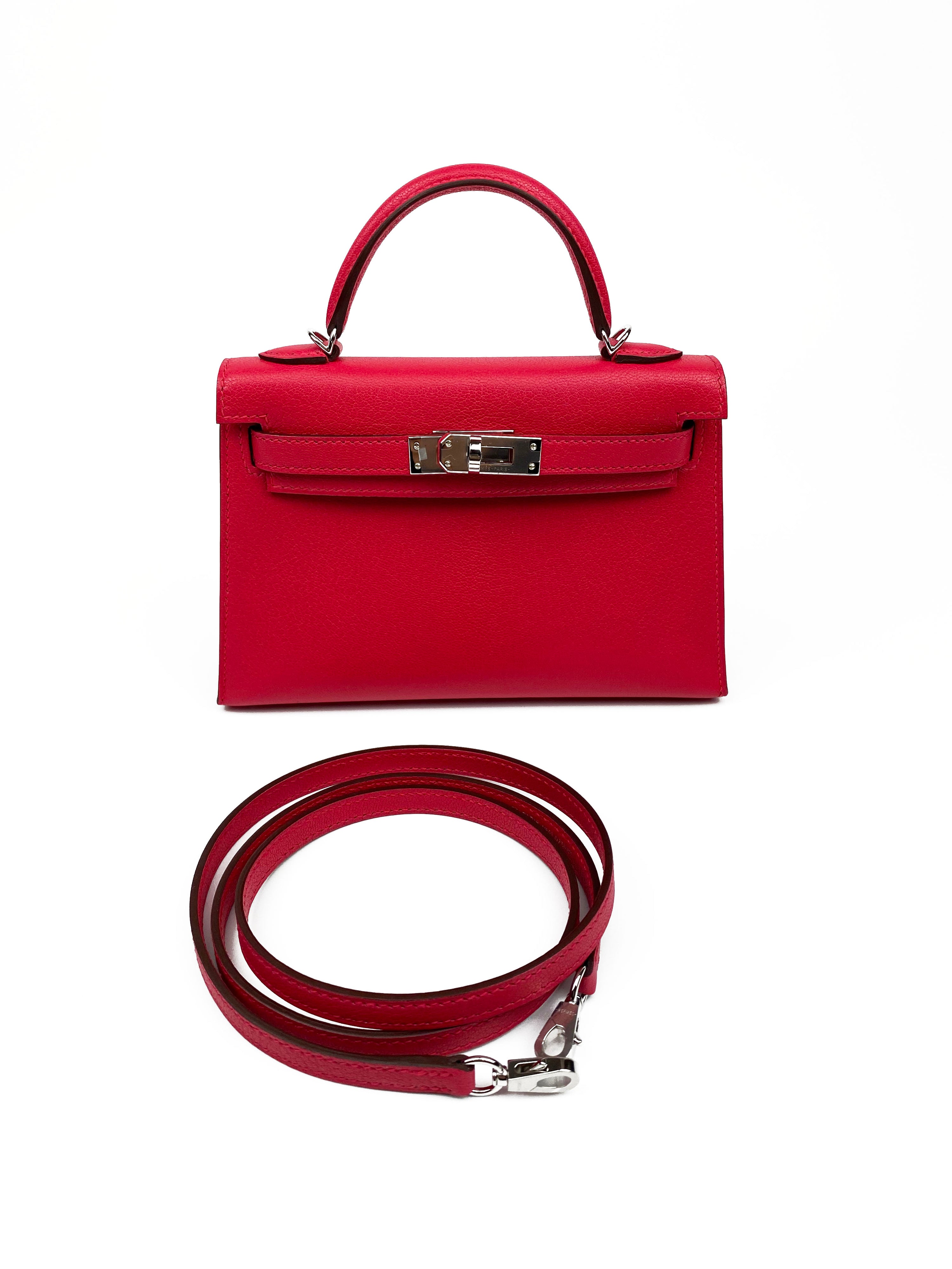 Hermes Mini Kelly Rose Extreme Bag