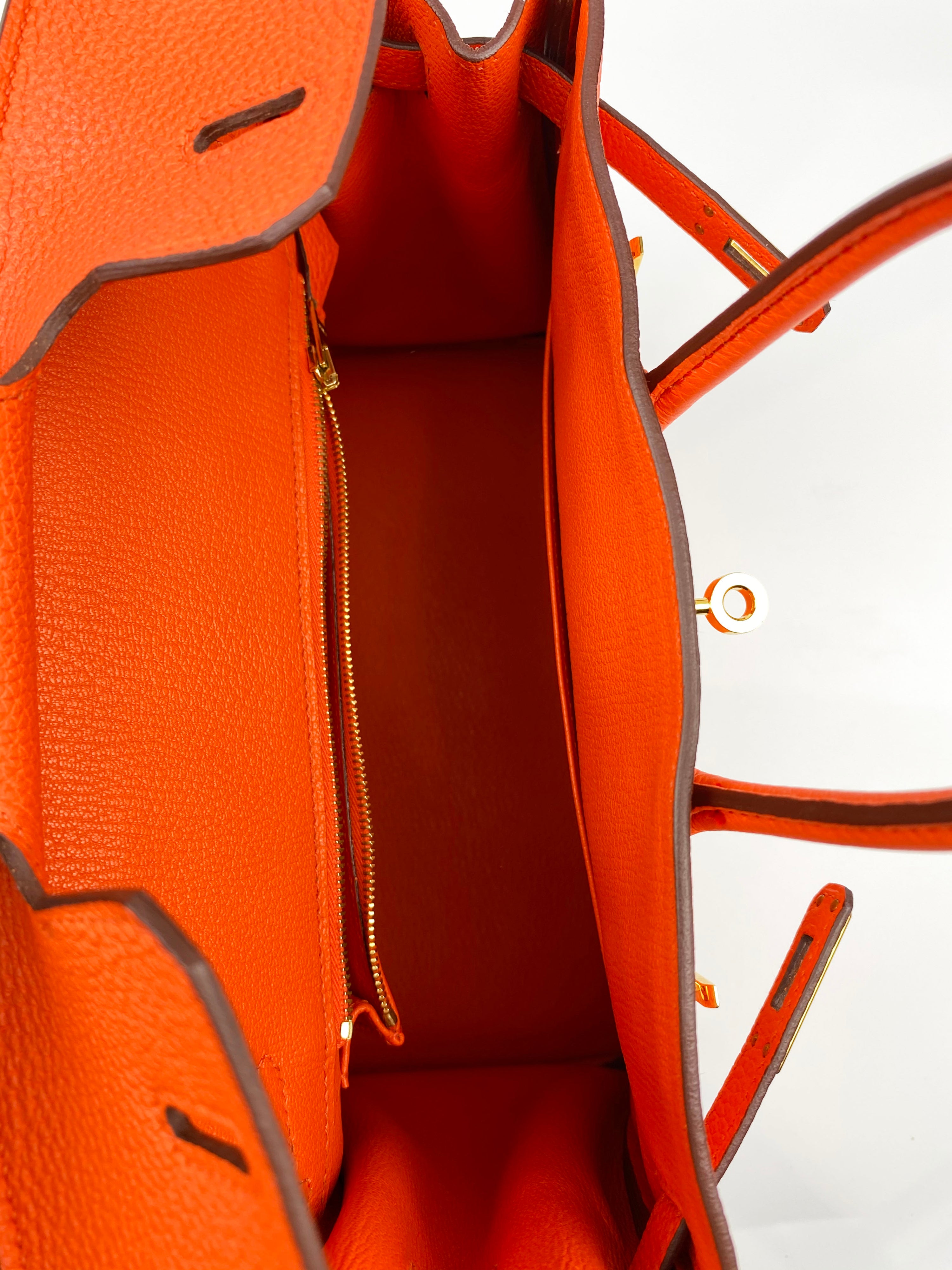 Hermes Orange Birkin 25 Bag