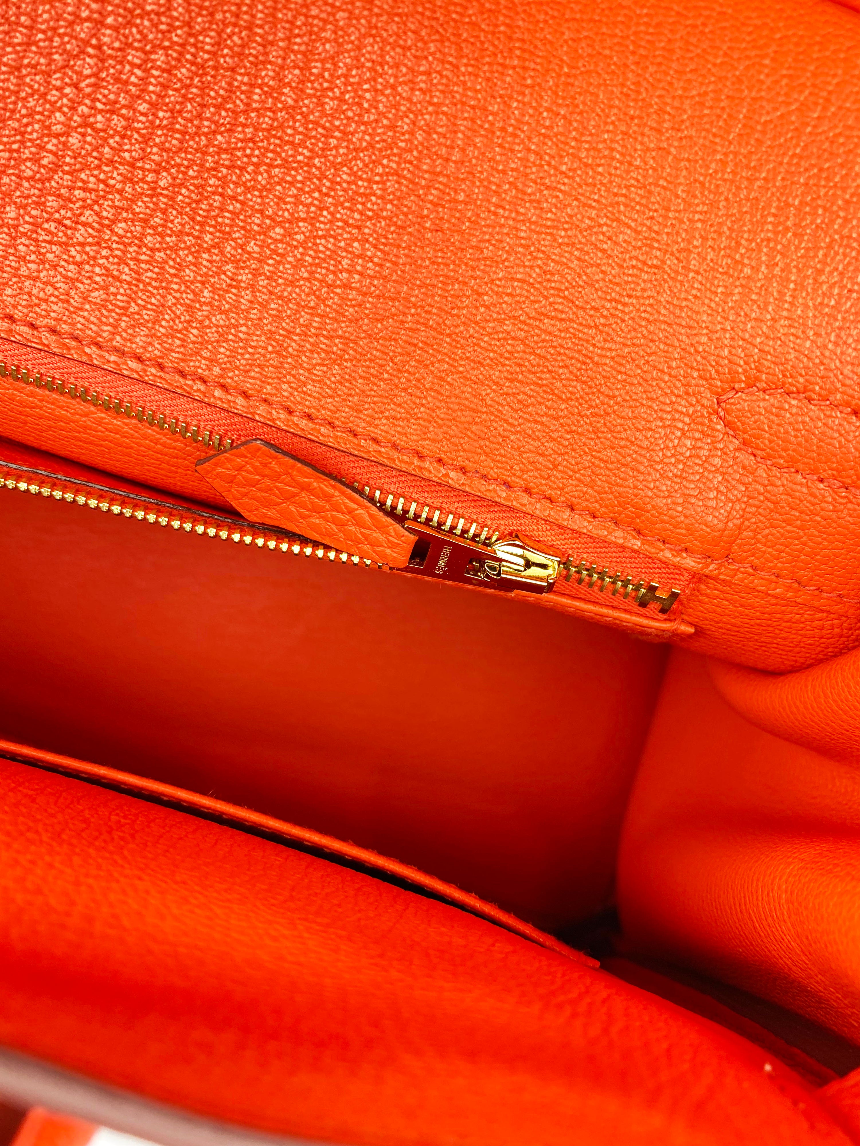 Hermes Orange Birkin 25 Bag