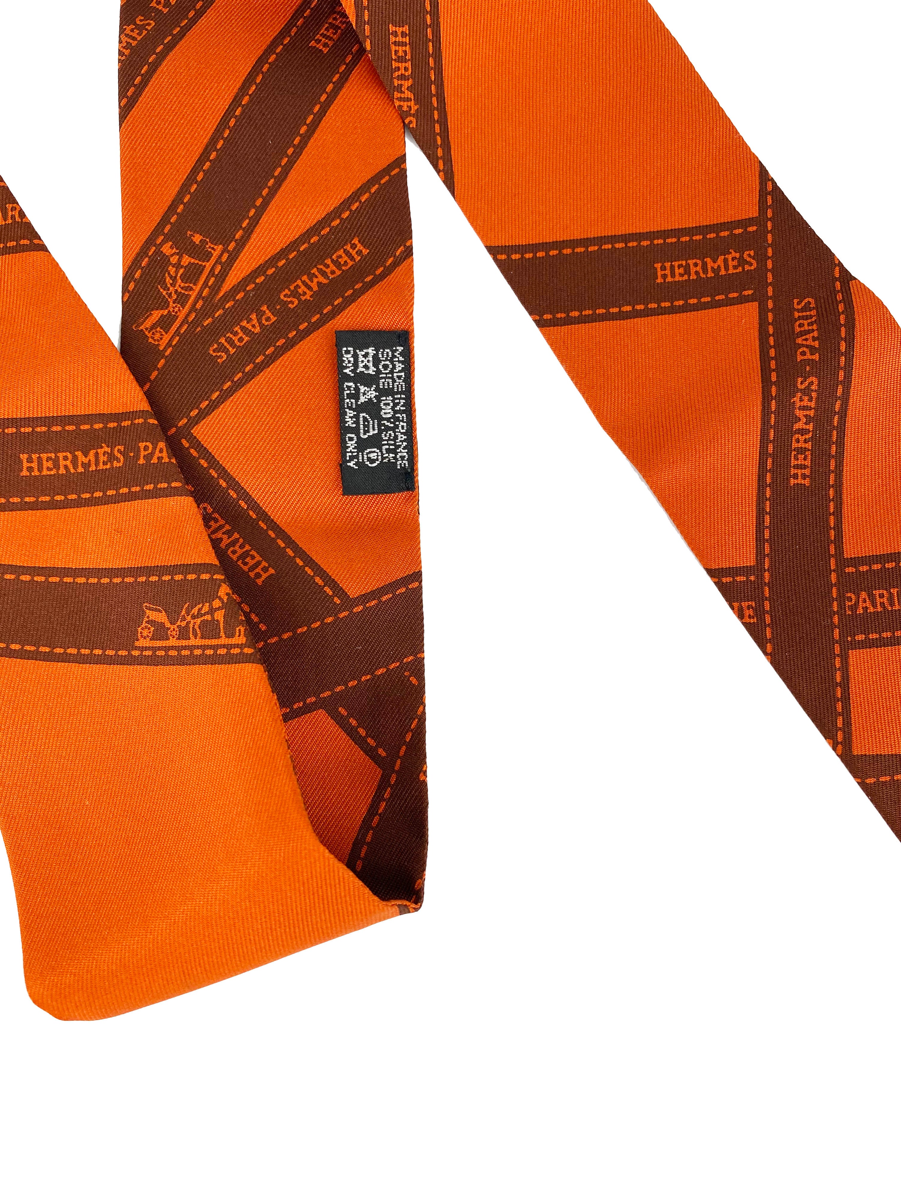 Hermes Orange Twilly