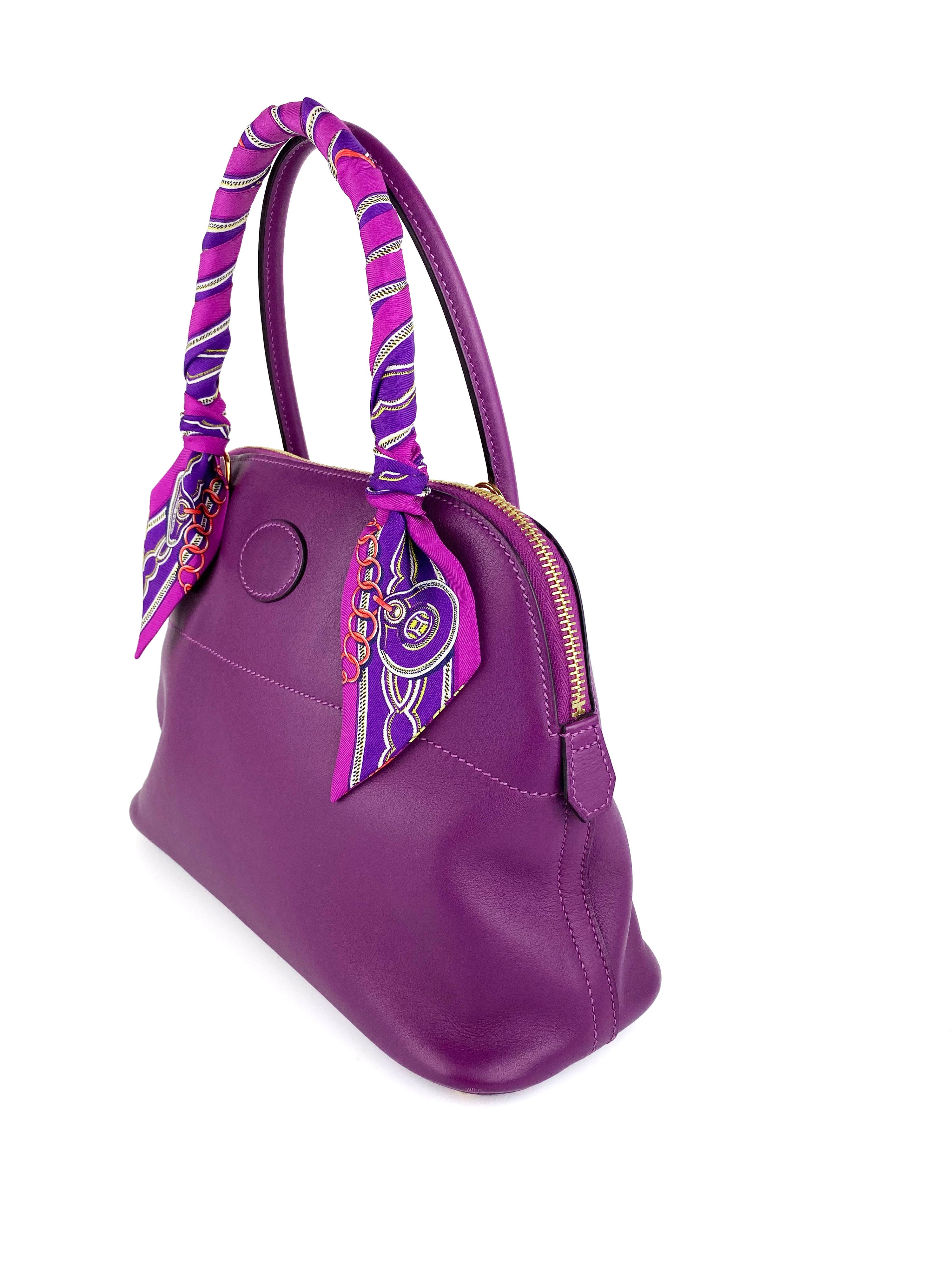 Hermes Purple Bolide 27 Bag