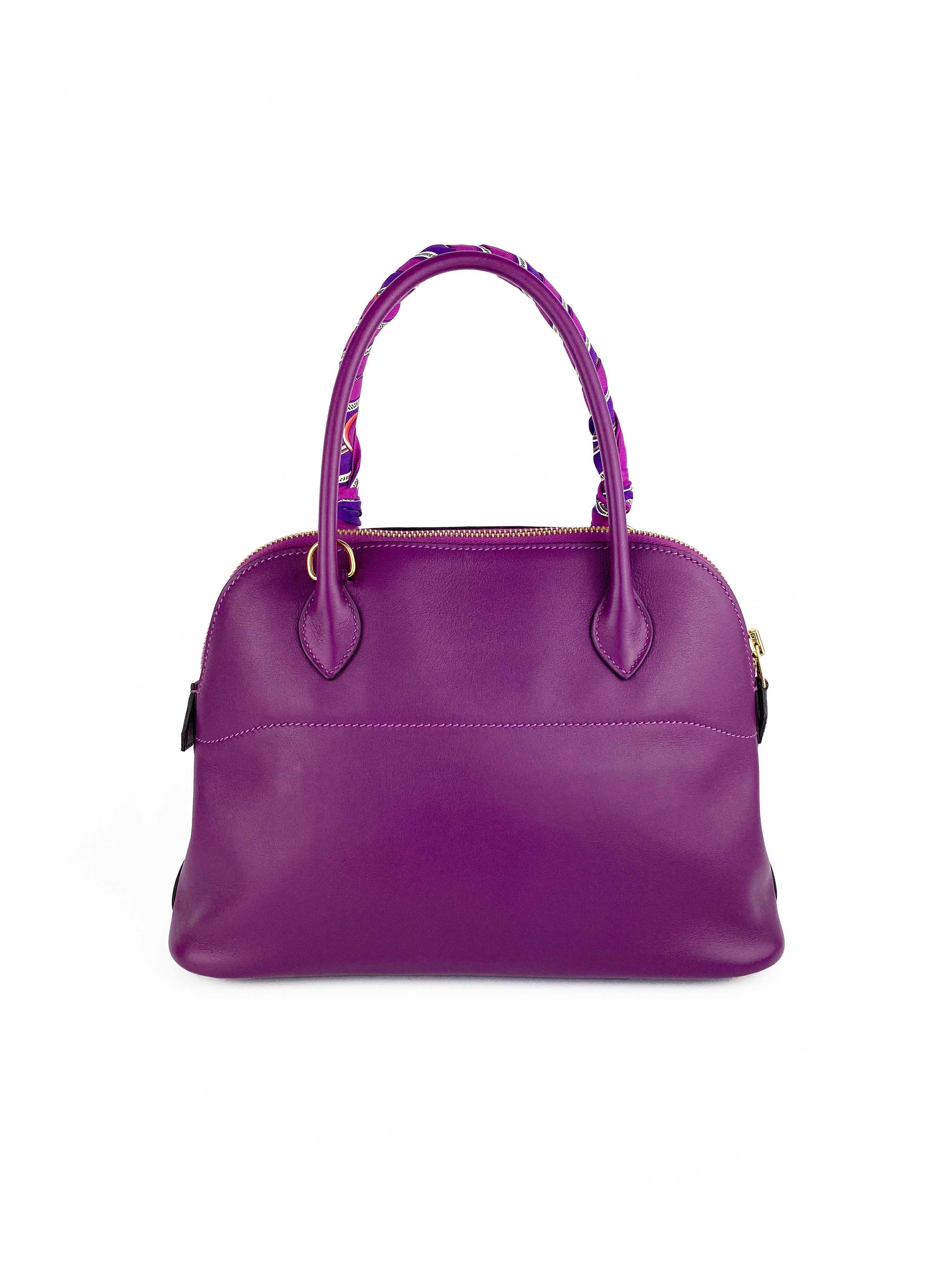 Hermes Purple Bolide 27 Bag