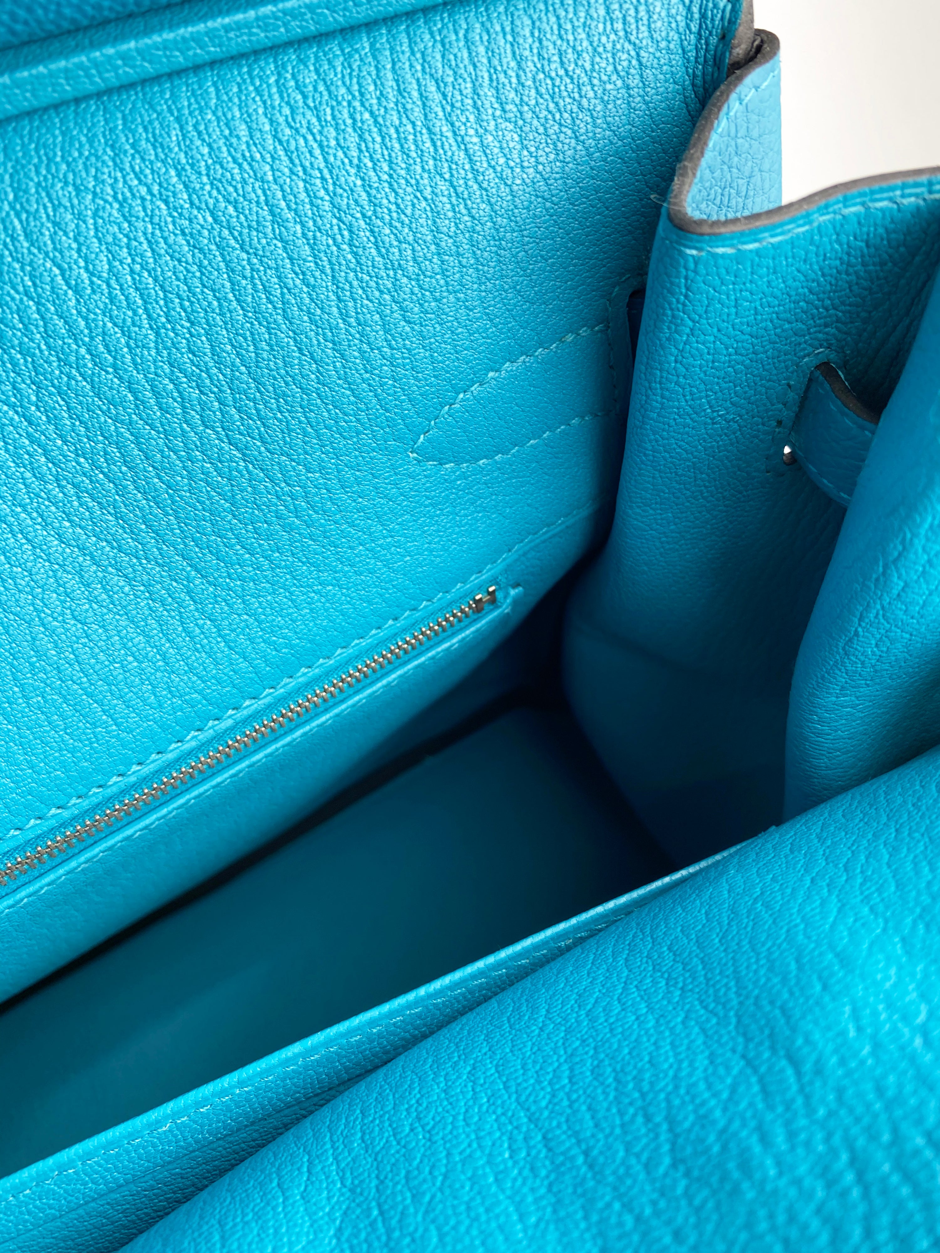 Hermes Turquoise Togo Leather Birkin 35