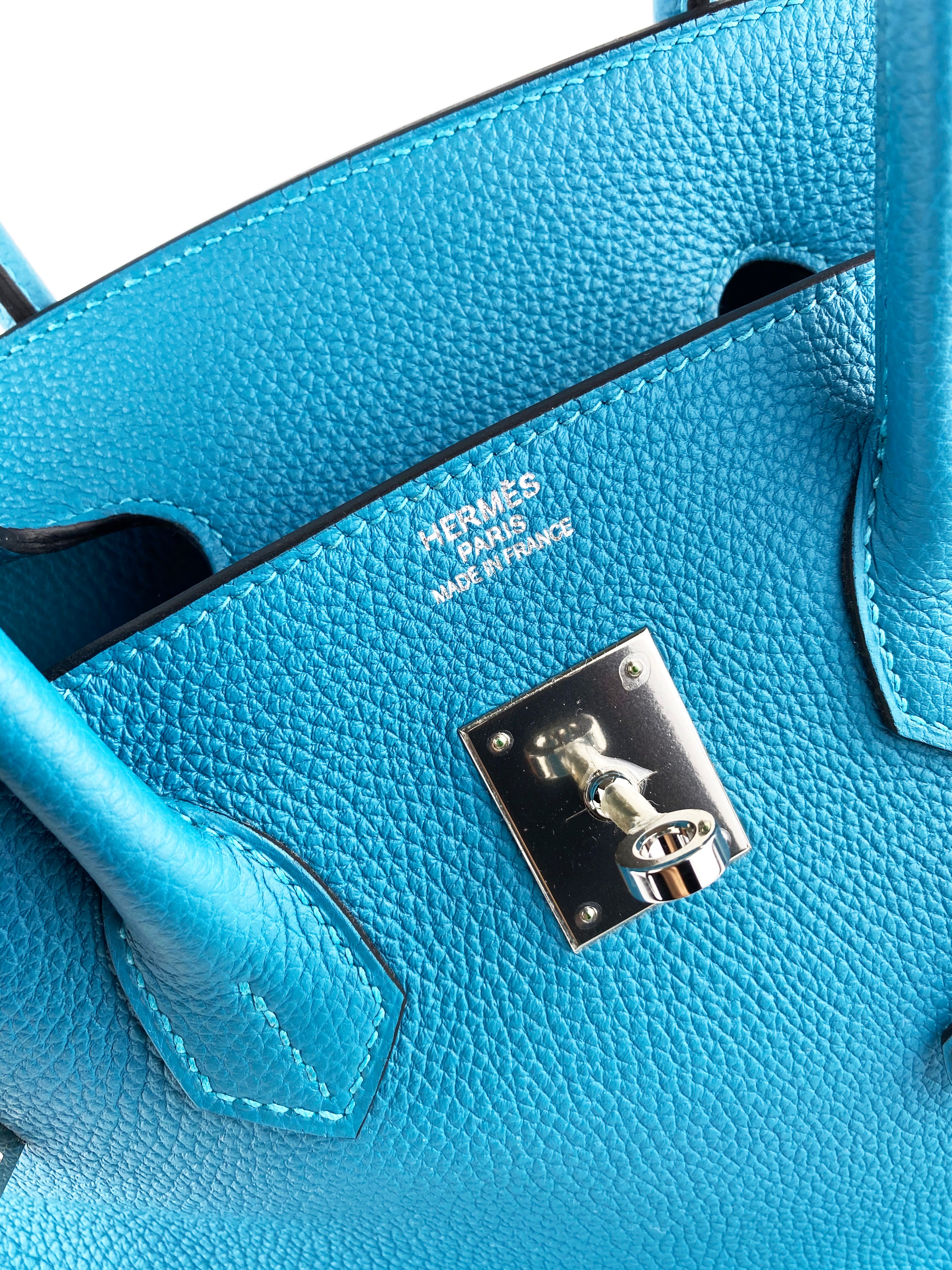 Hermes Turquoise Togo Leather Birkin 35