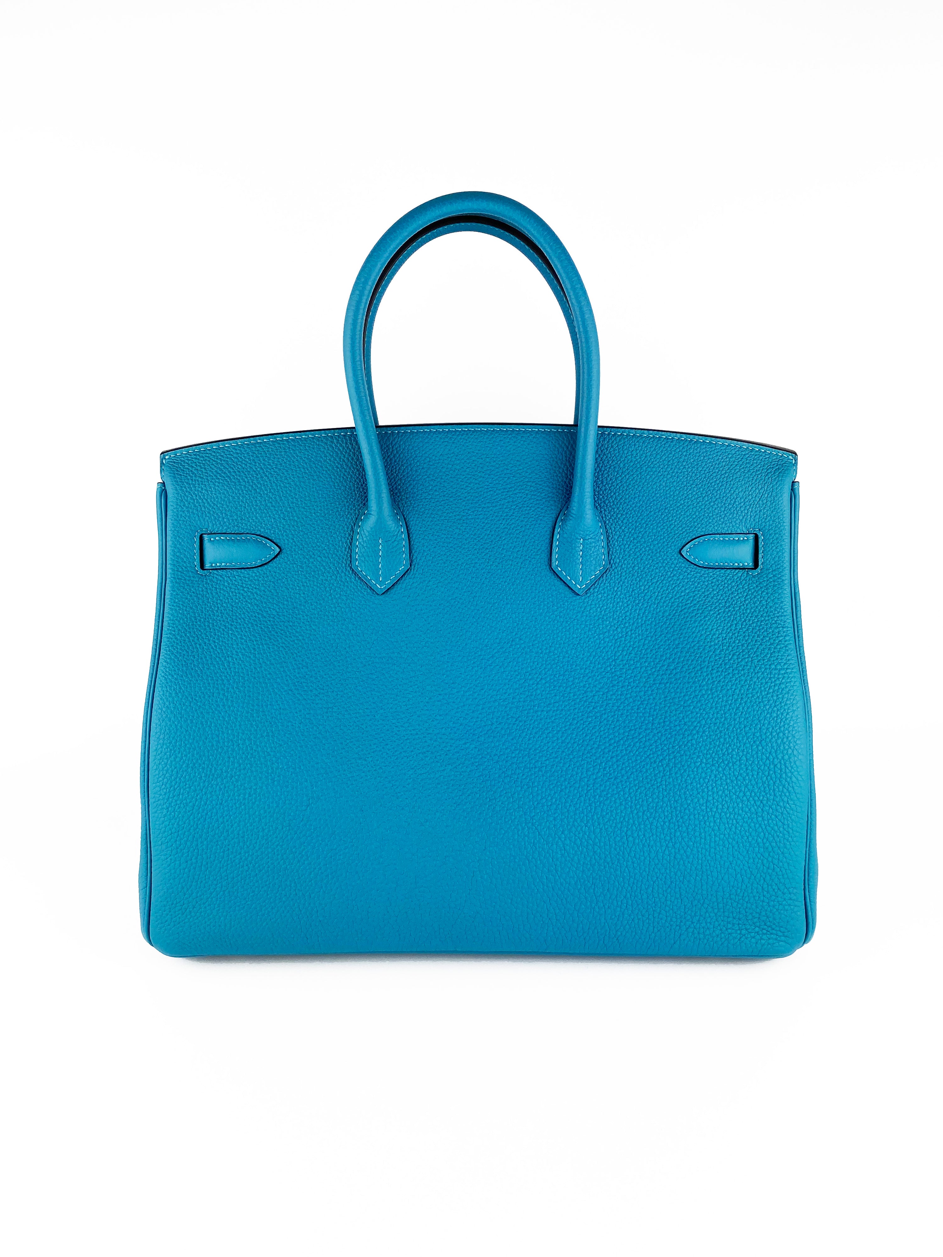 Hermes Turquoise Togo Leather Birkin 35