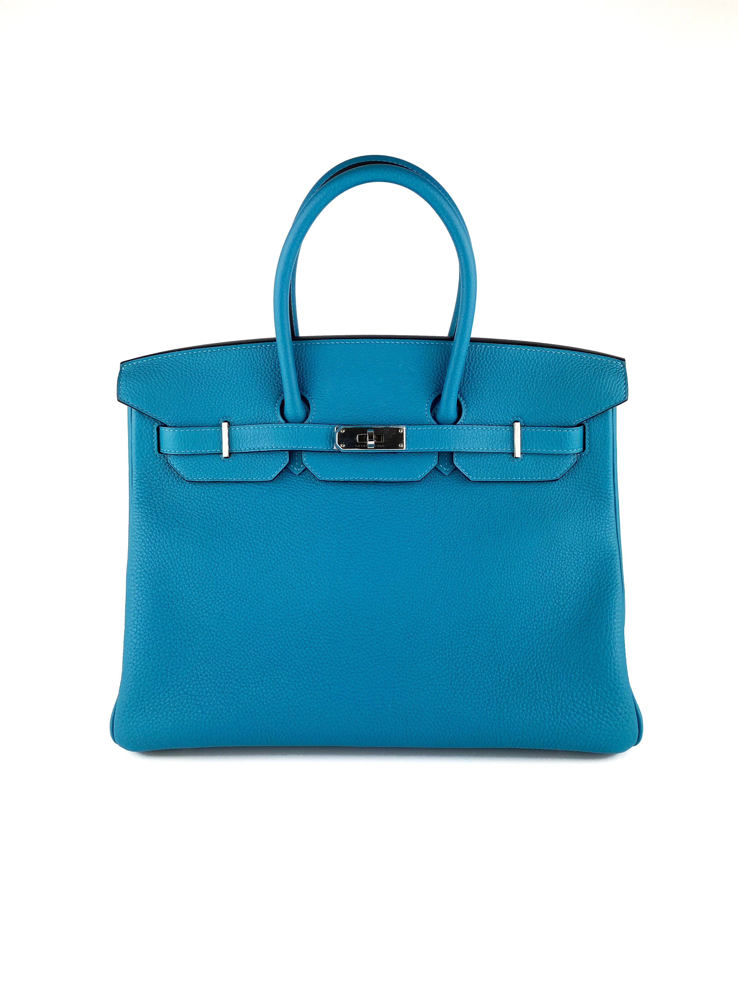 Hermes Turquoise Togo Leather Birkin 35