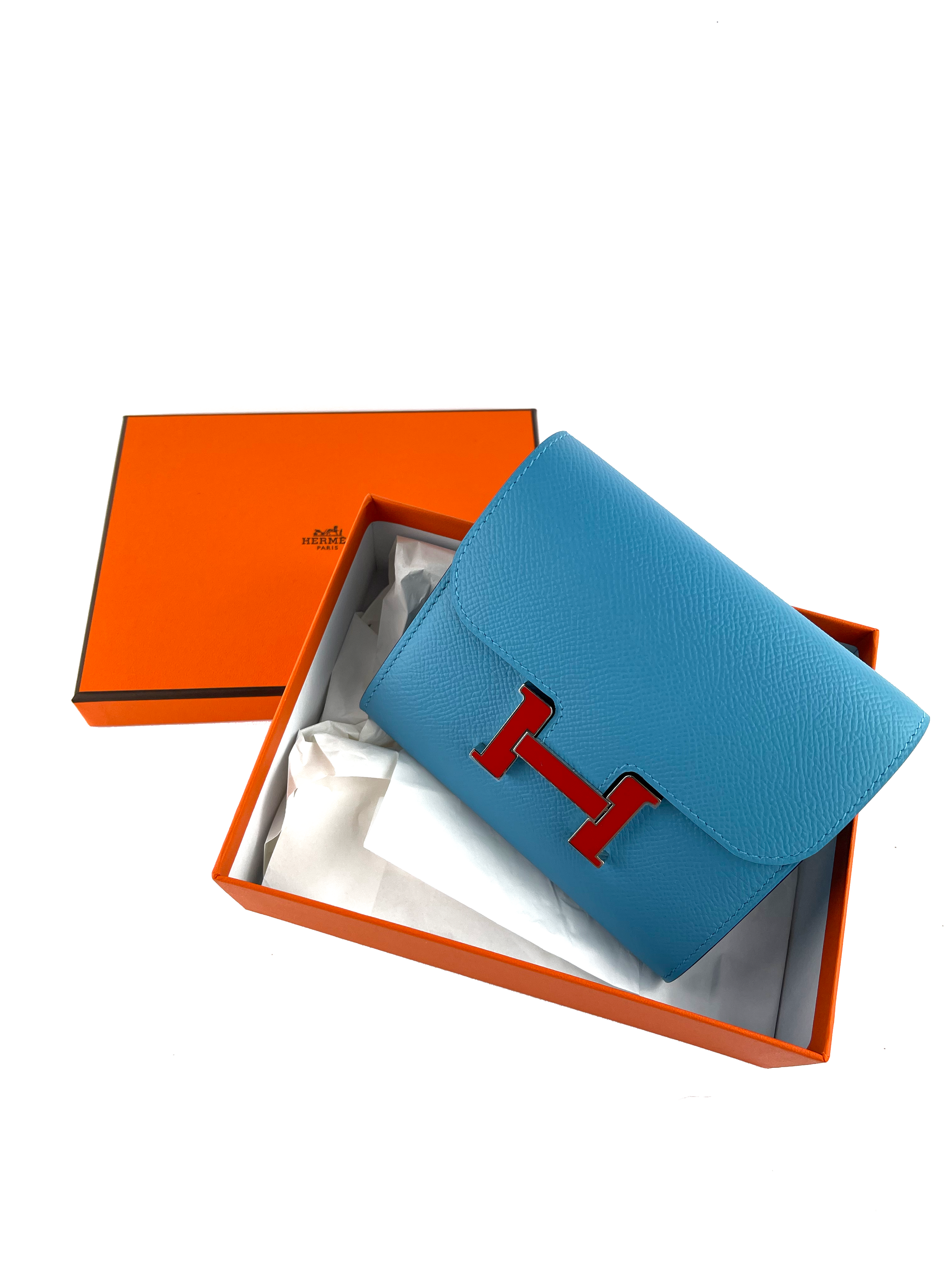 Hermes Light Blue Constance Wallet