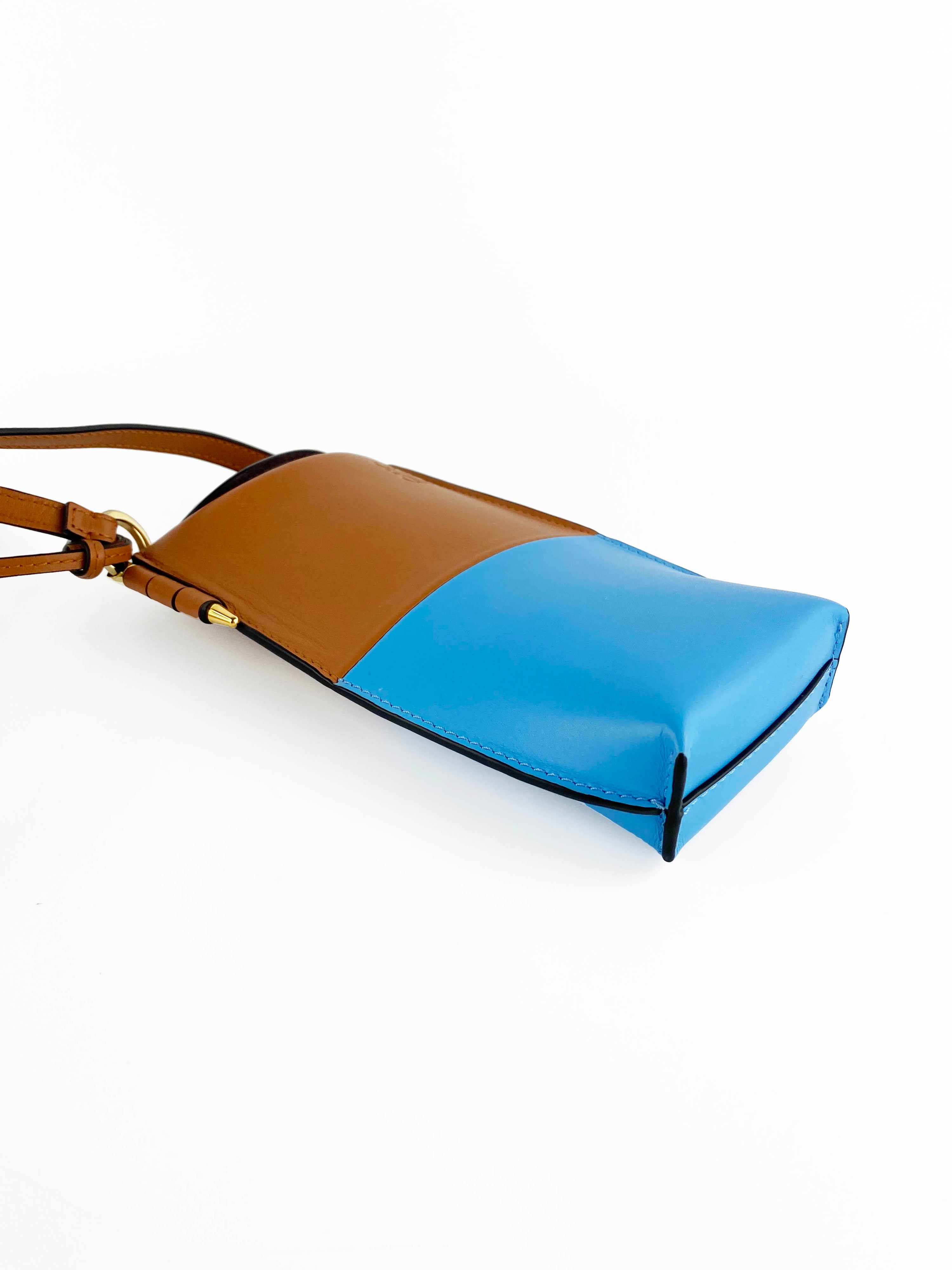 Loewe Blue and Tan Gate Pocket Bag