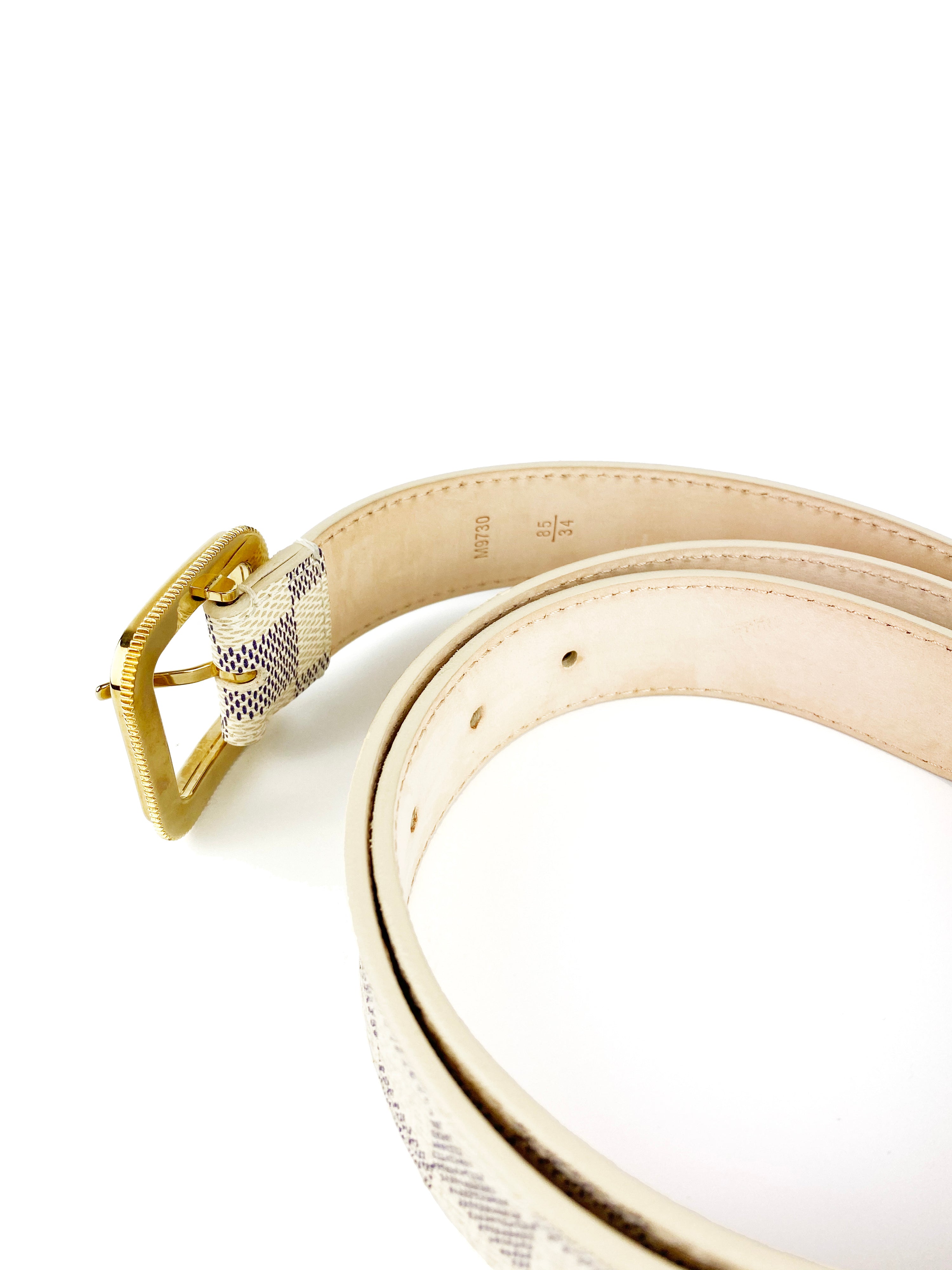 Louis Vuitton White Monogram Belt