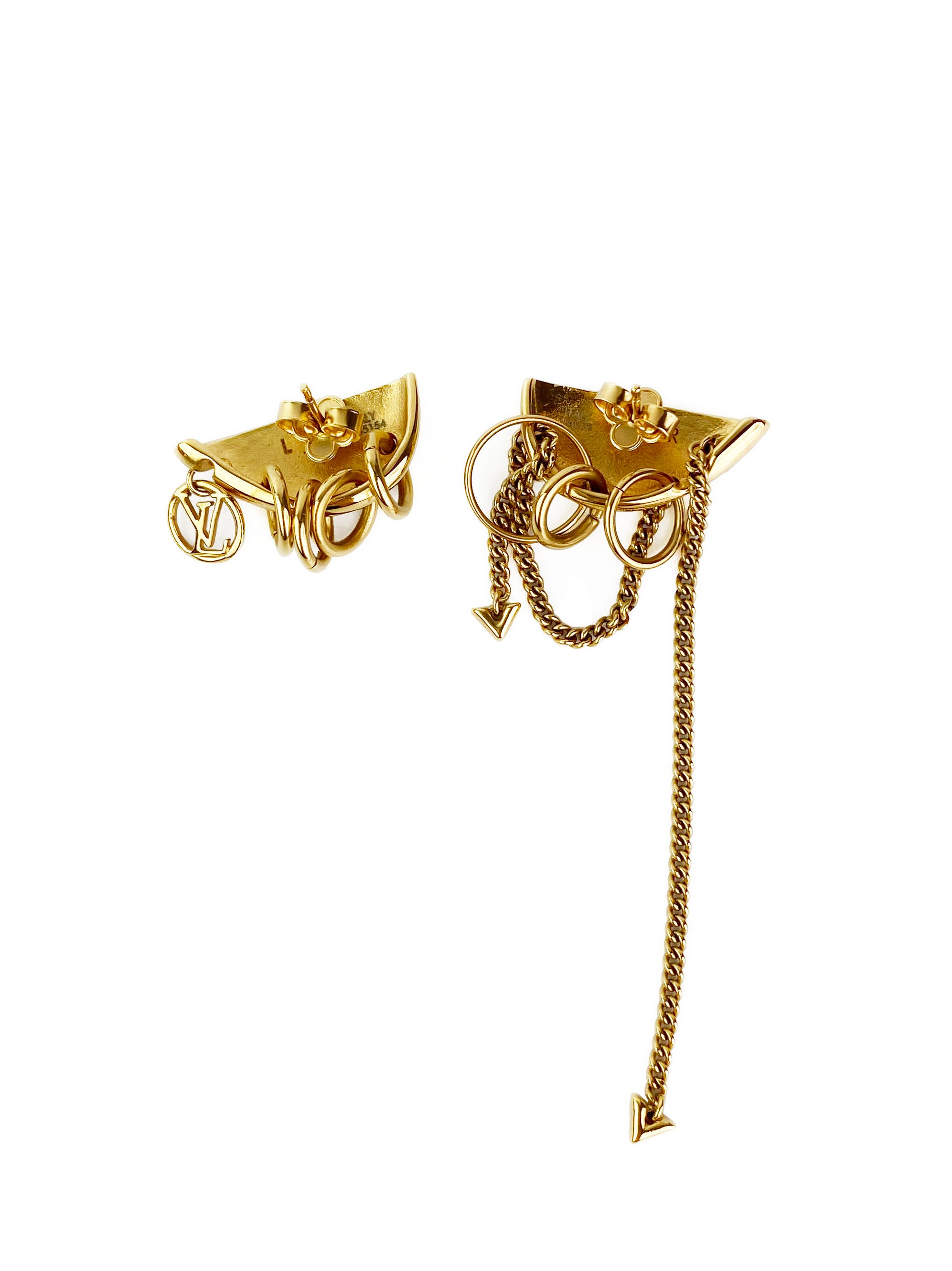 Louis Vuitton Gold Bionic Earrings