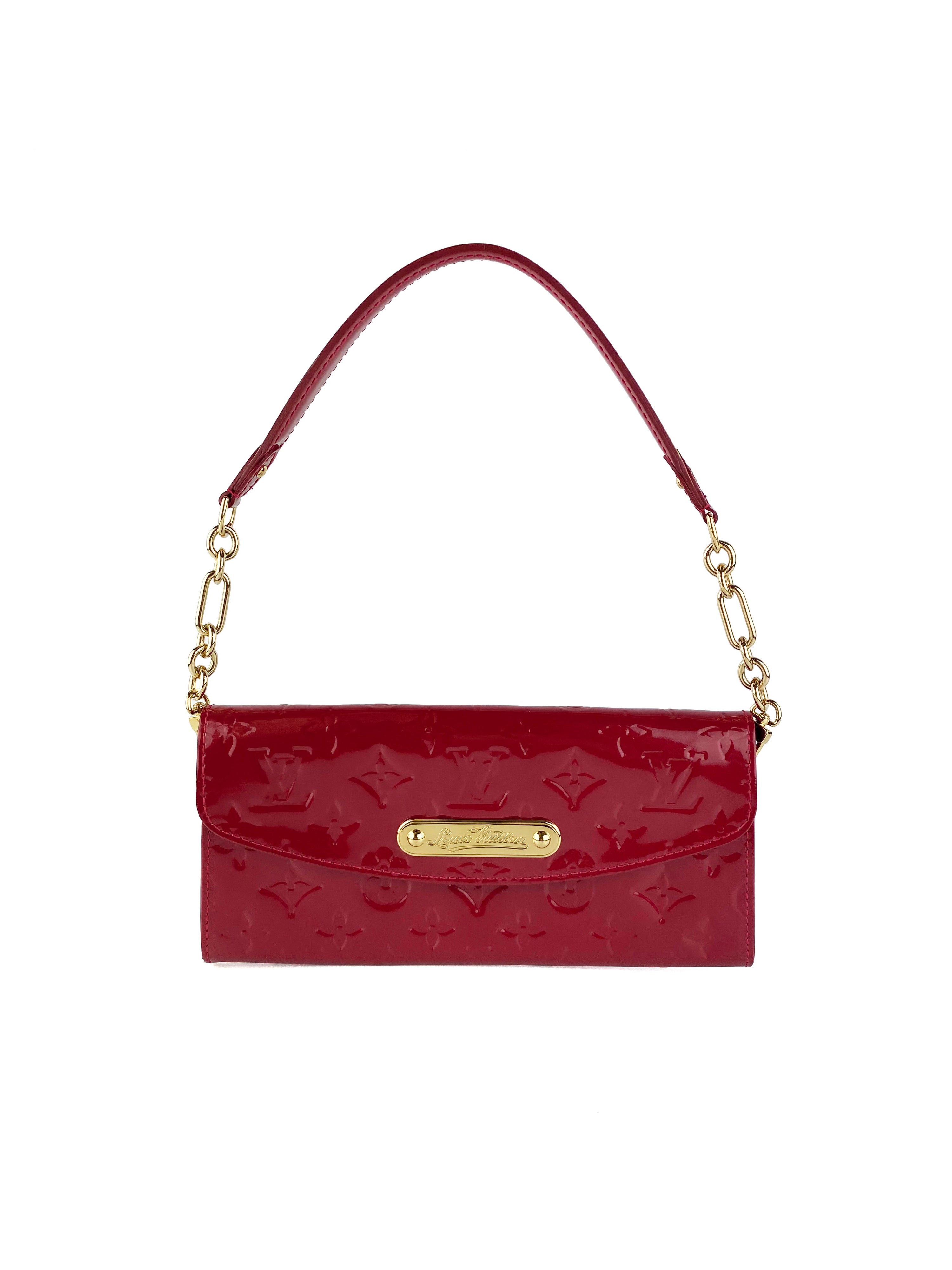 Louis Vuitton Red Vernis Leather Sunset Blvd Bag