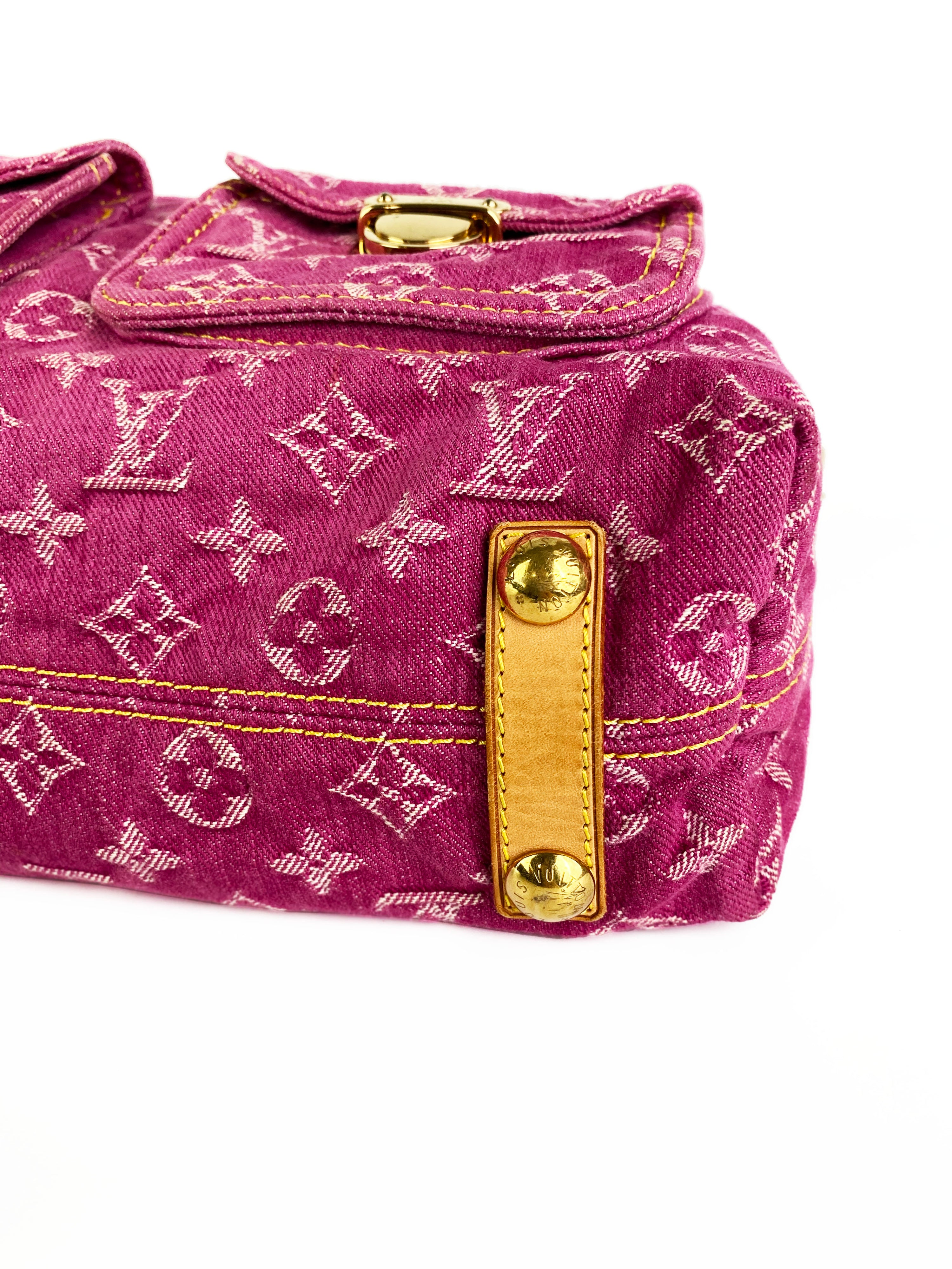 Louis Vuitton Vintage Pink Denim Baggy GM Bag