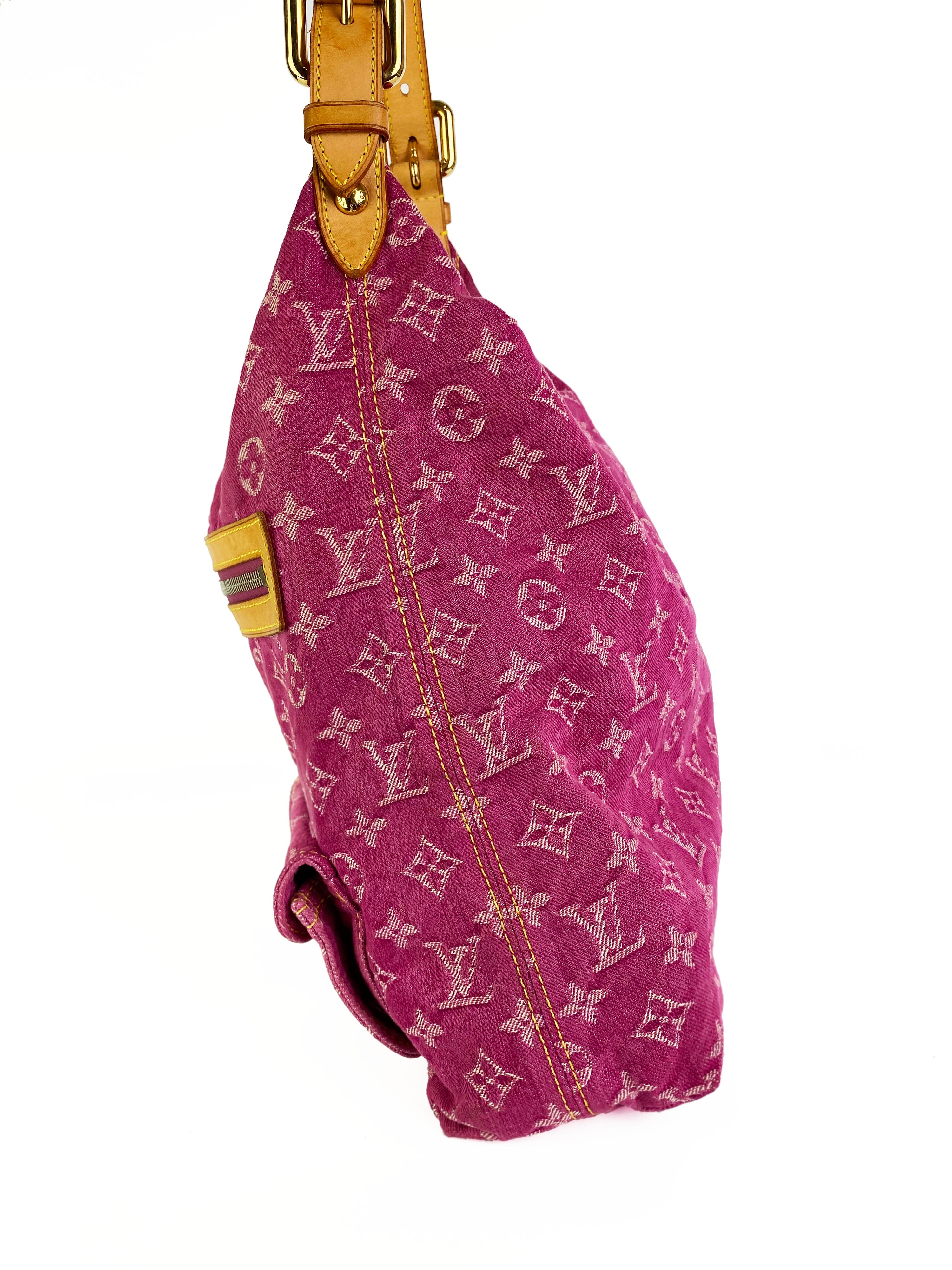 Louis Vuitton Vintage Pink Denim Baggy GM Bag