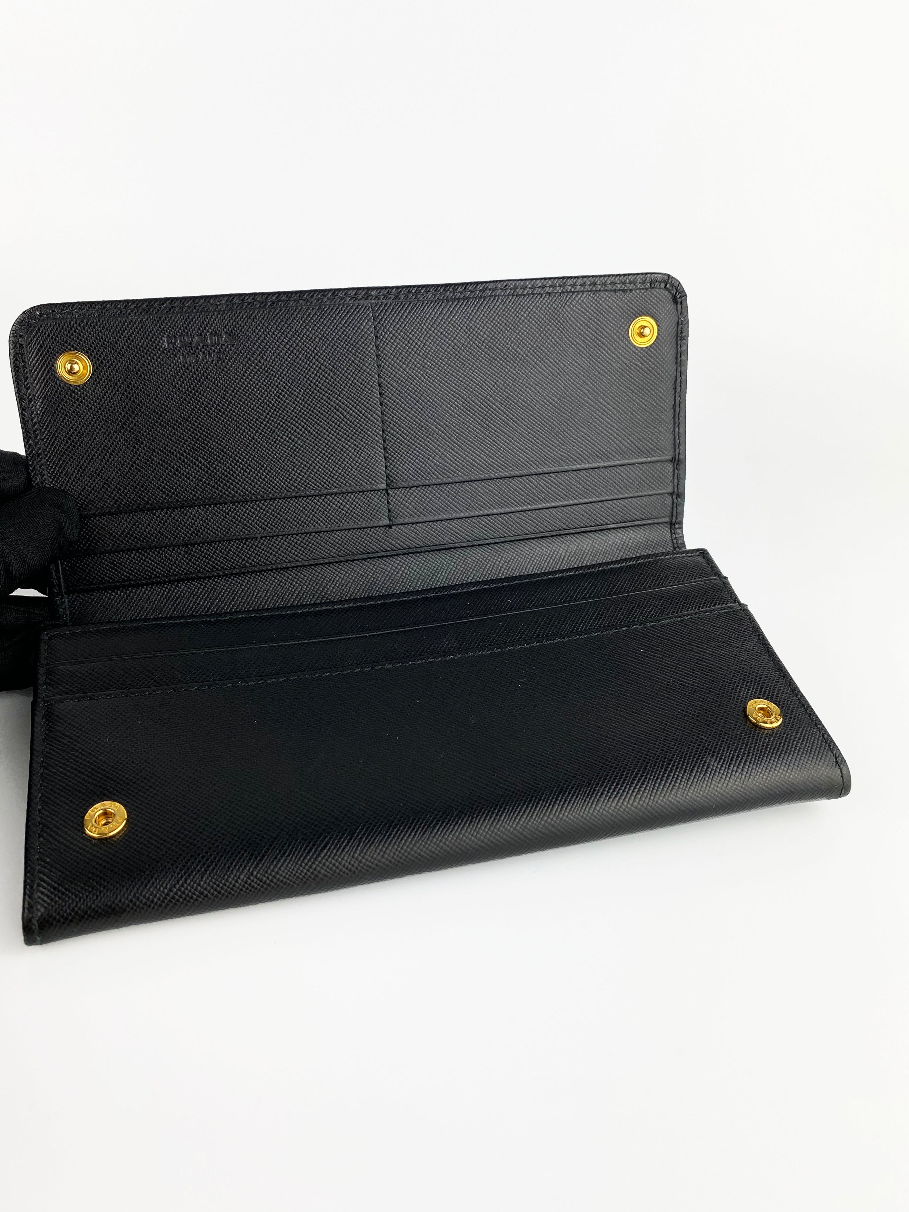 Prada Black Saffiano Wallet