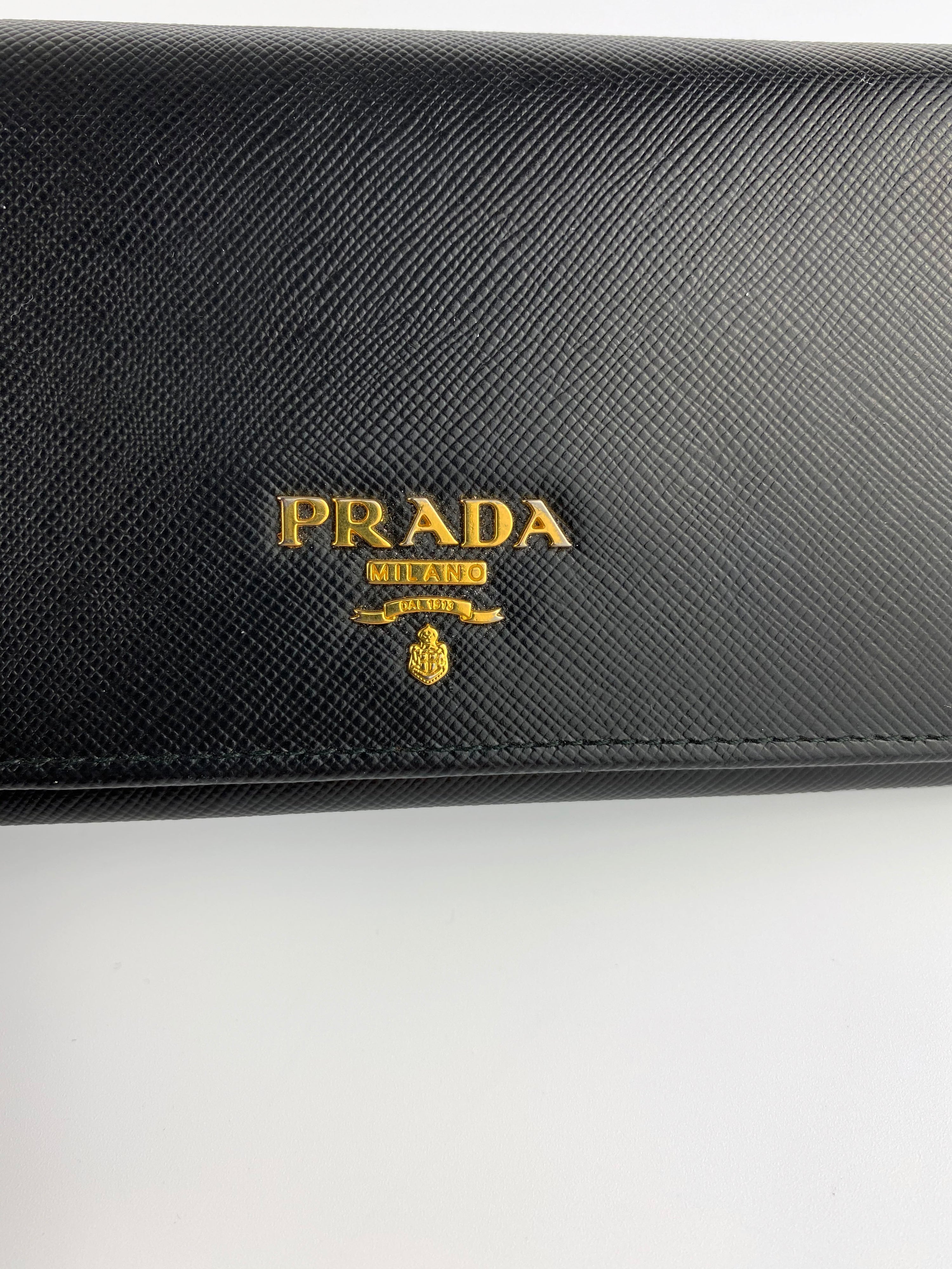 Prada Black Saffiano Wallet