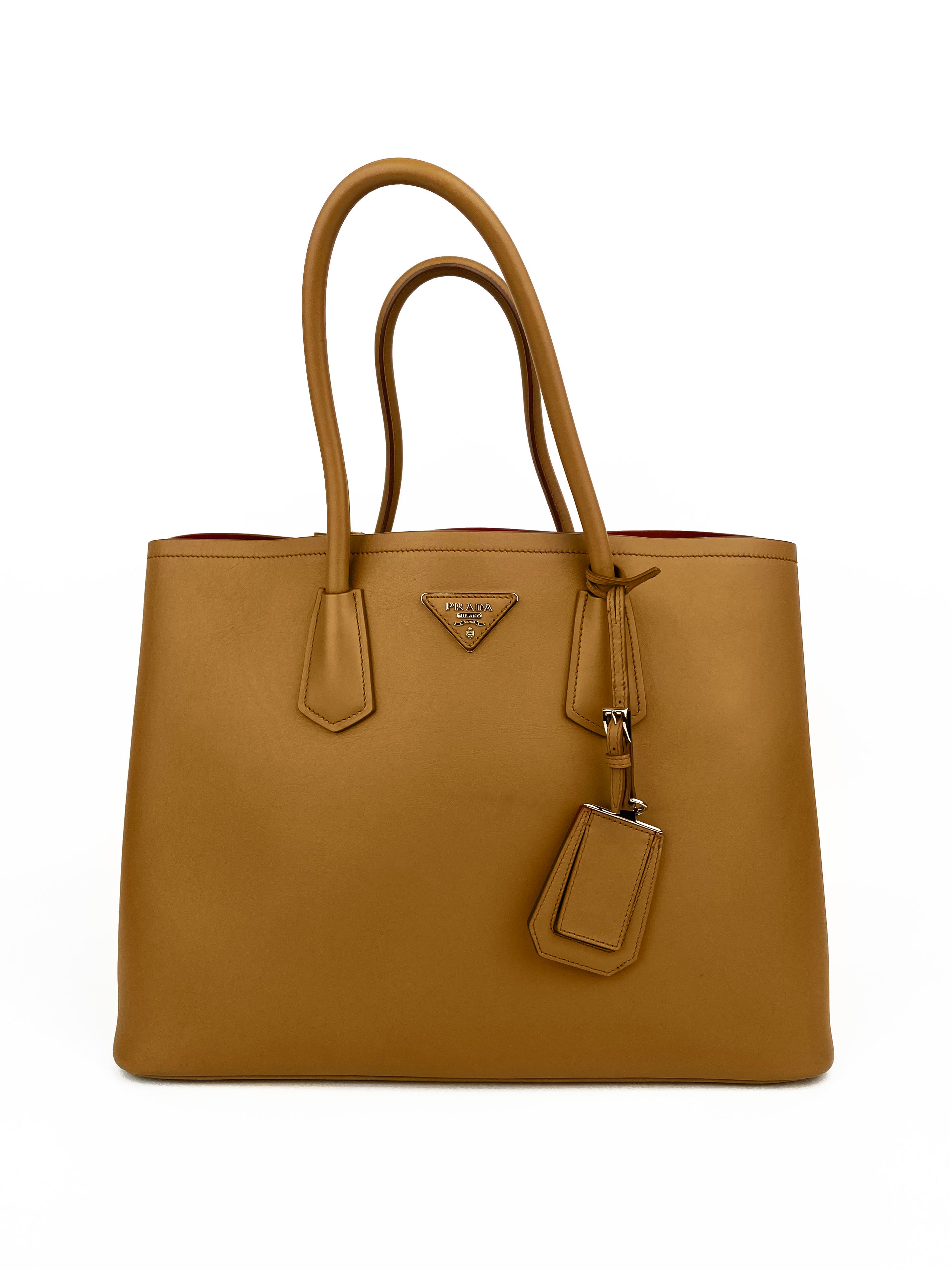 Prada Large Caramel Galleria Double Bag