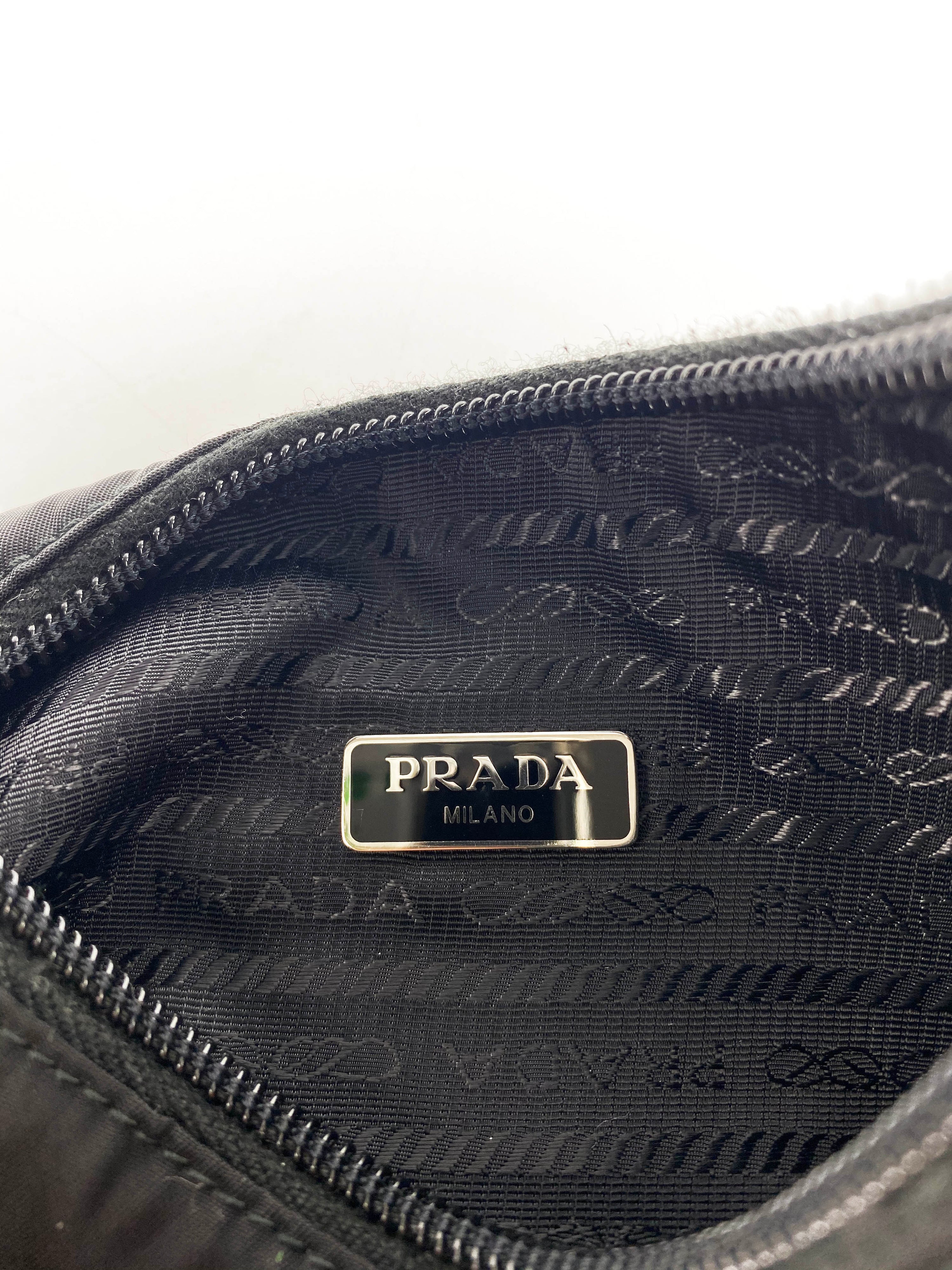 Prada Black Re-edition 2000 Mini Bag