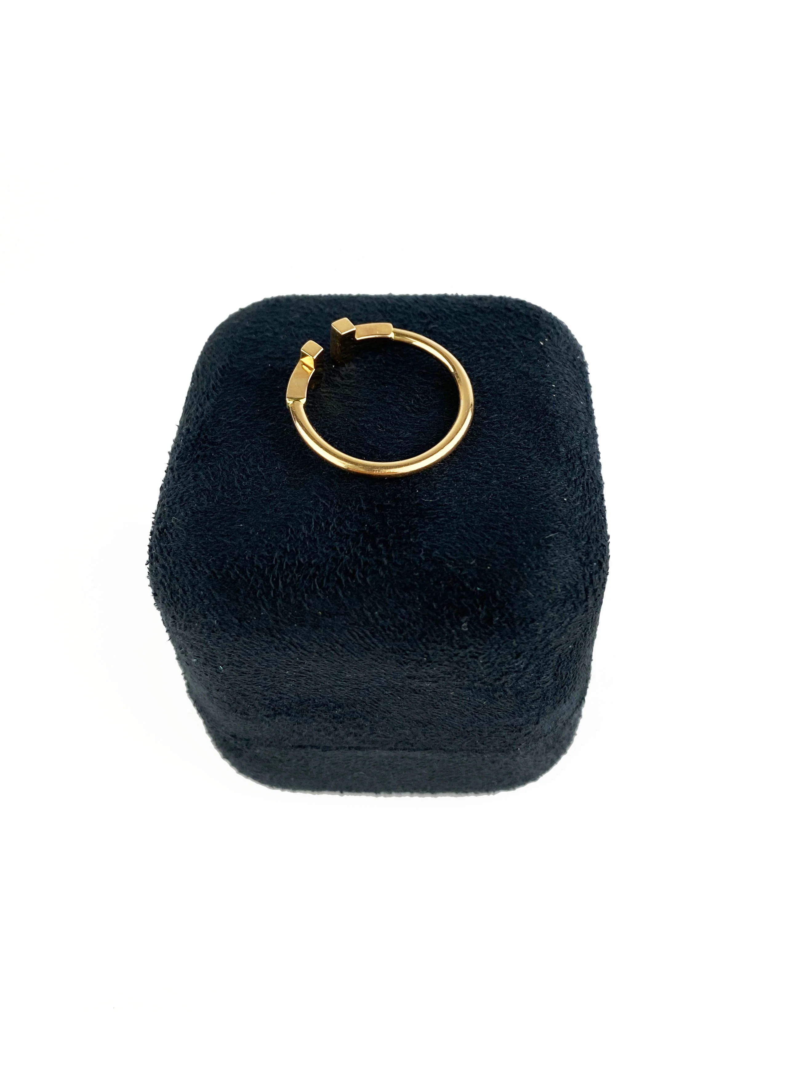 Tiffany  Co 18k Gold T Wire Ring 13