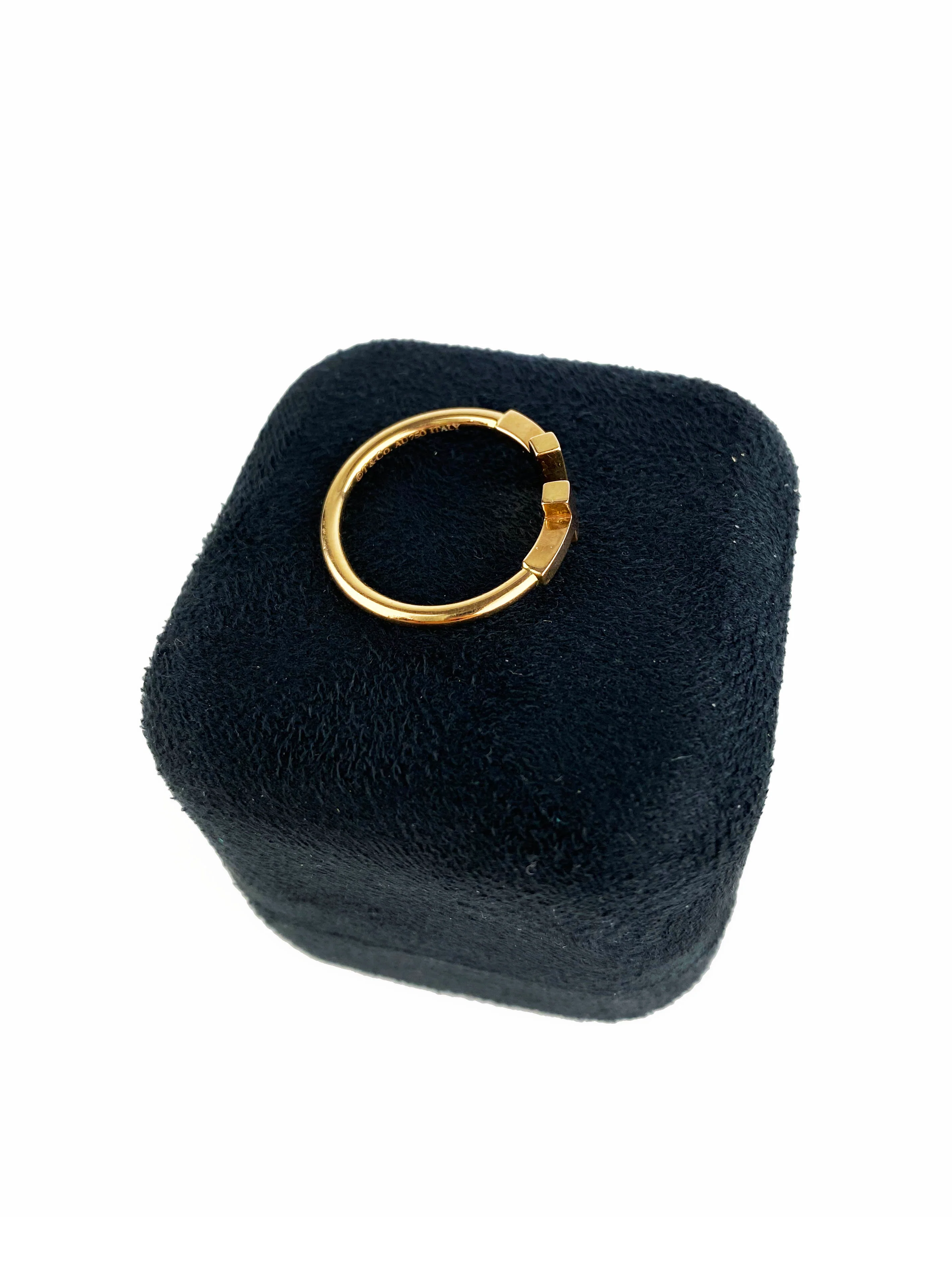 Tiffany  Co 18k Gold T Wire Ring 13
