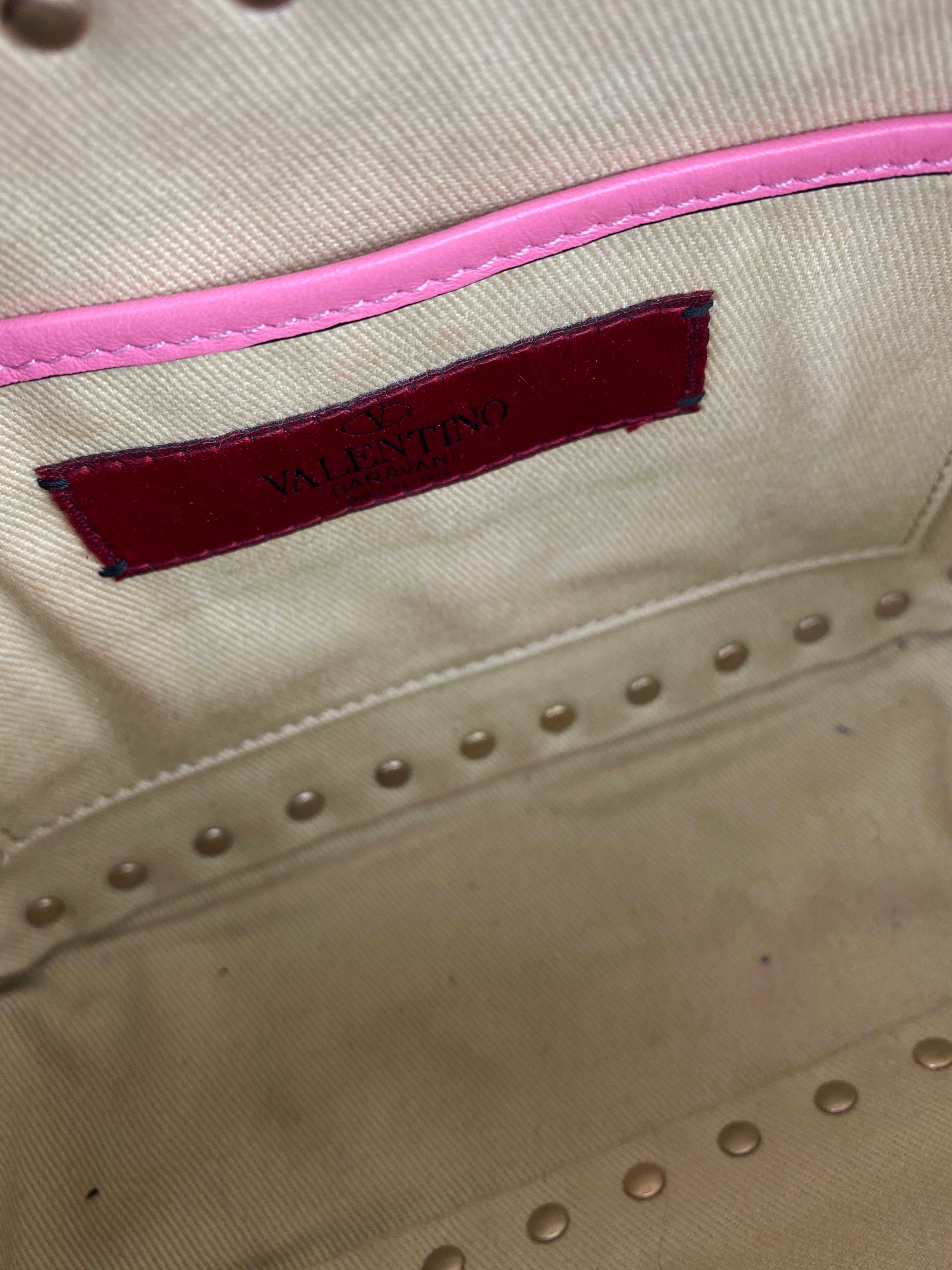 Valentino Garavani Pink Rockstud Camera Bag