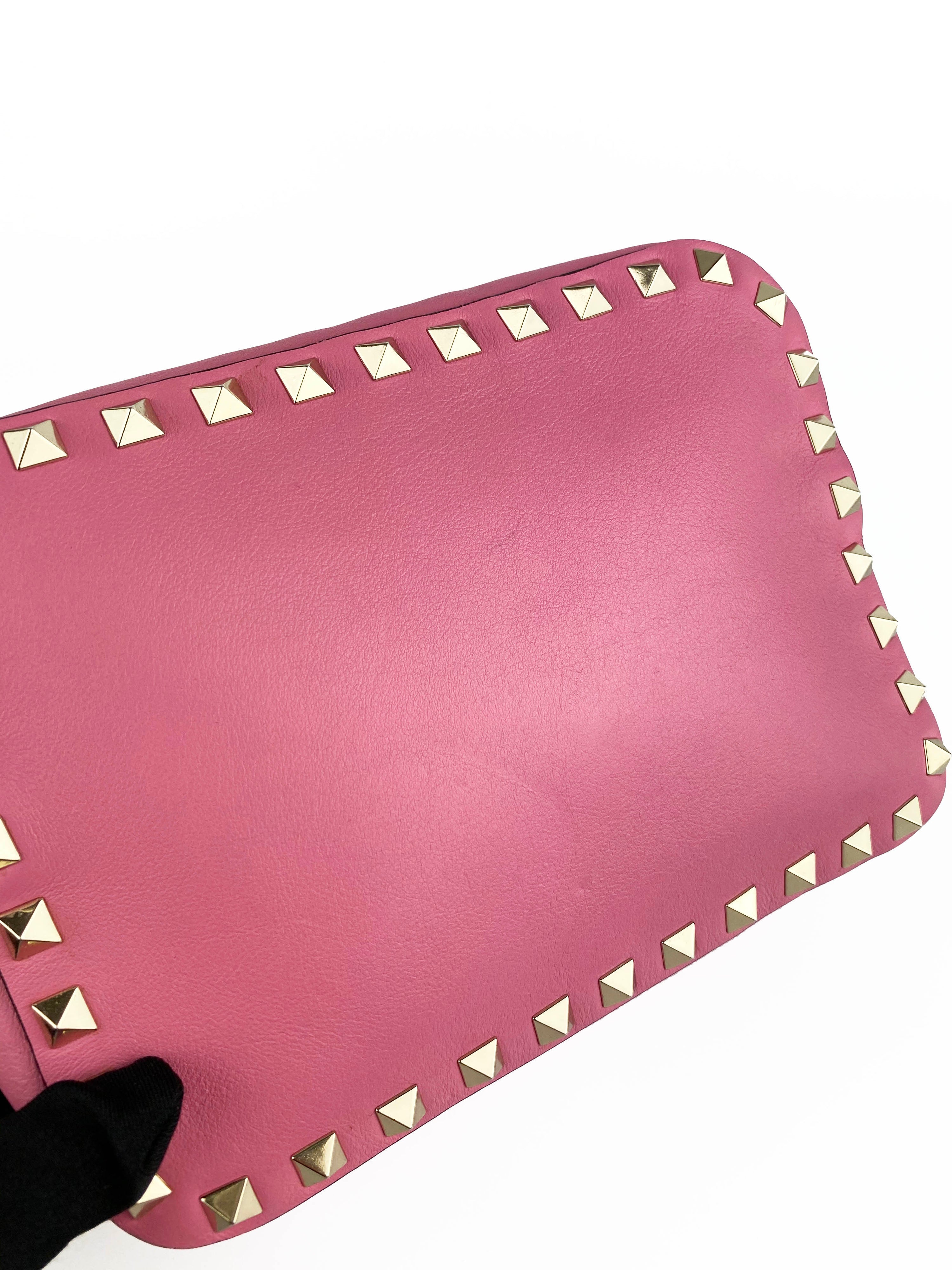 Valentino Garavani Pink Rockstud Camera Bag